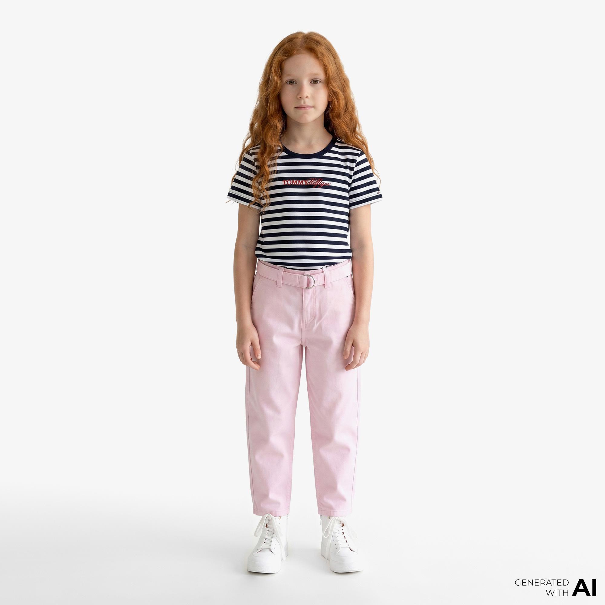 Tommy Hilfiger Essential + Çocuk Pembe Pantolon