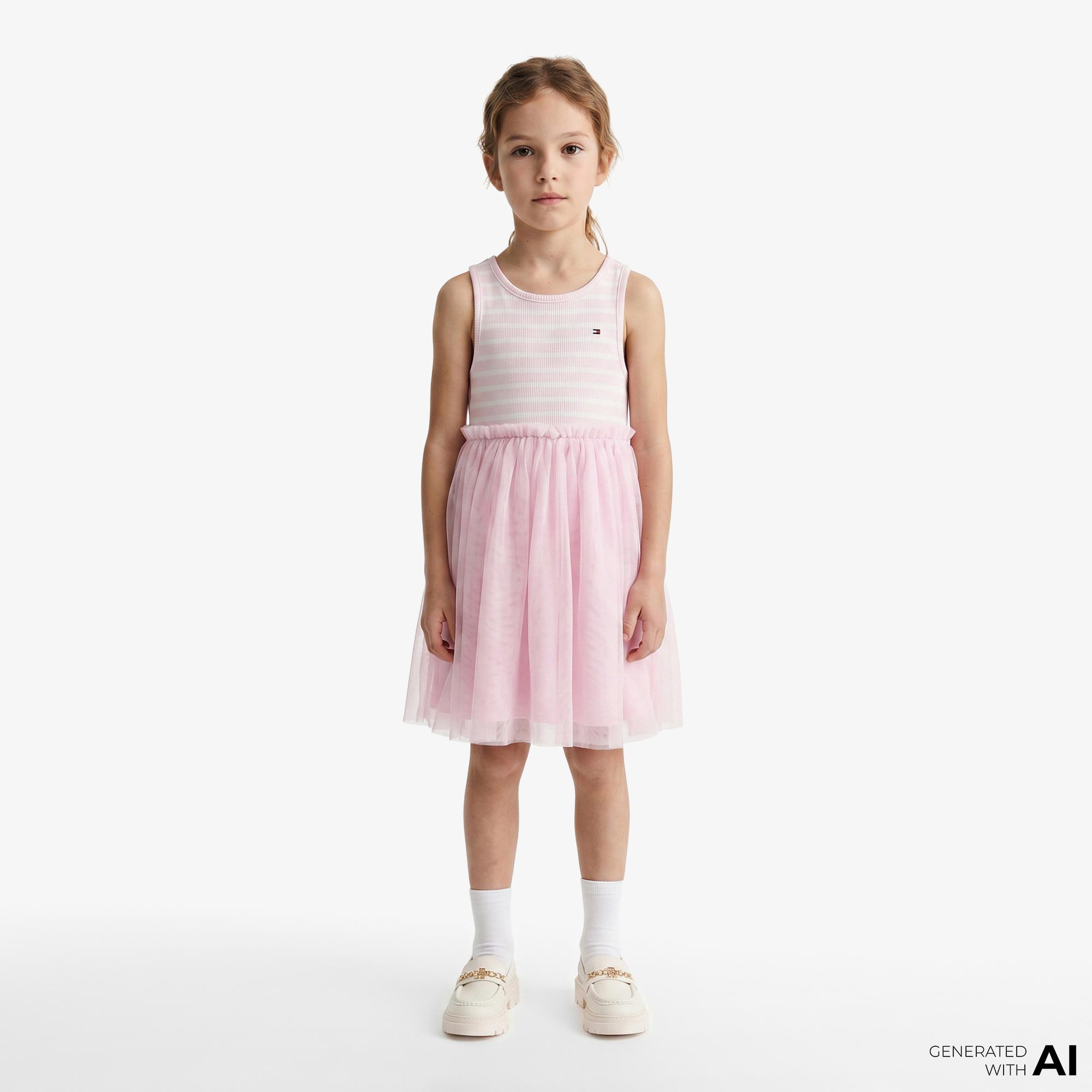 Tommy Hilfiger Little Çocuk Pembe Elbise