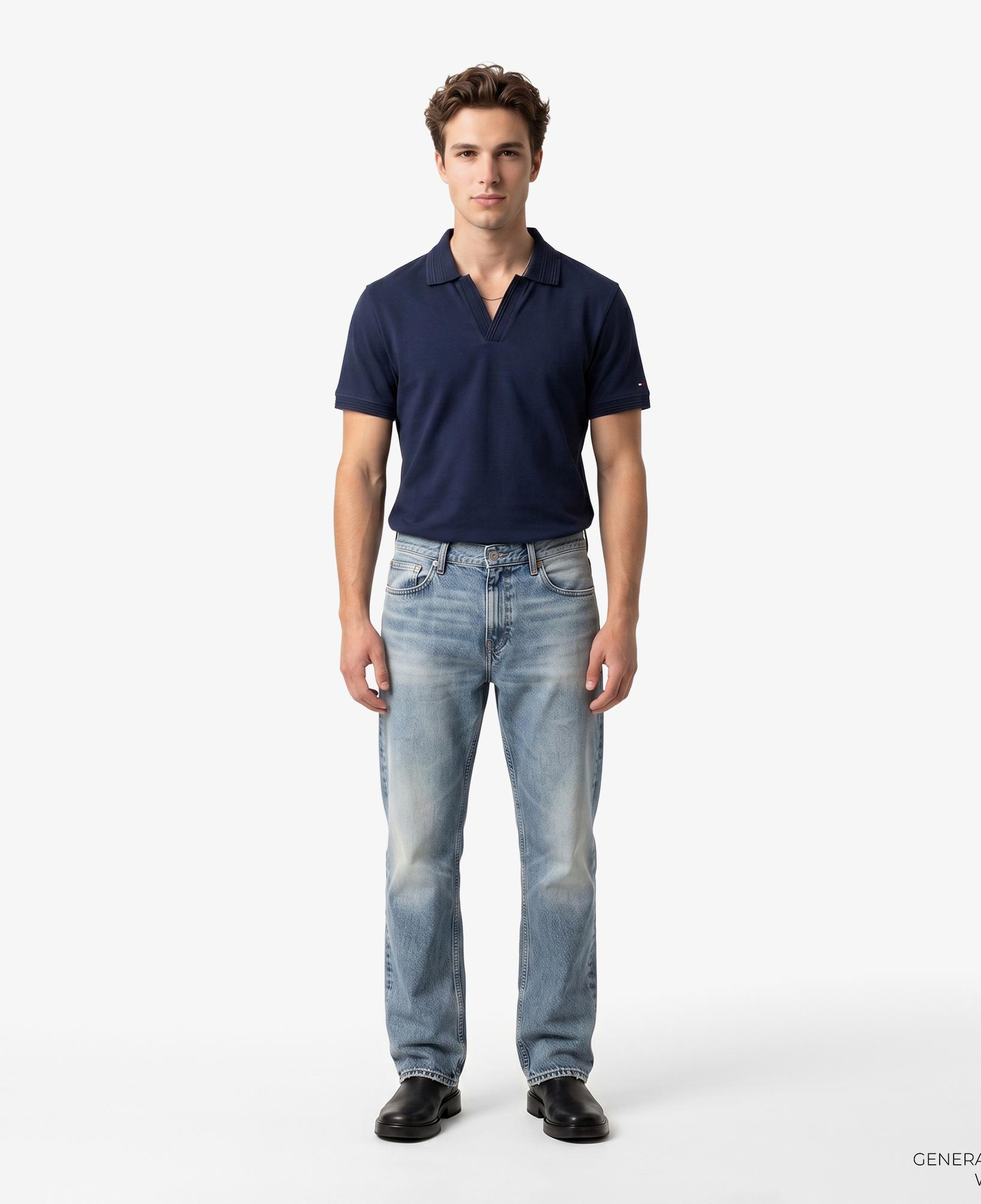 Tommy Hilfiger Erkek Lacivert Polo Yaka T-Shirt