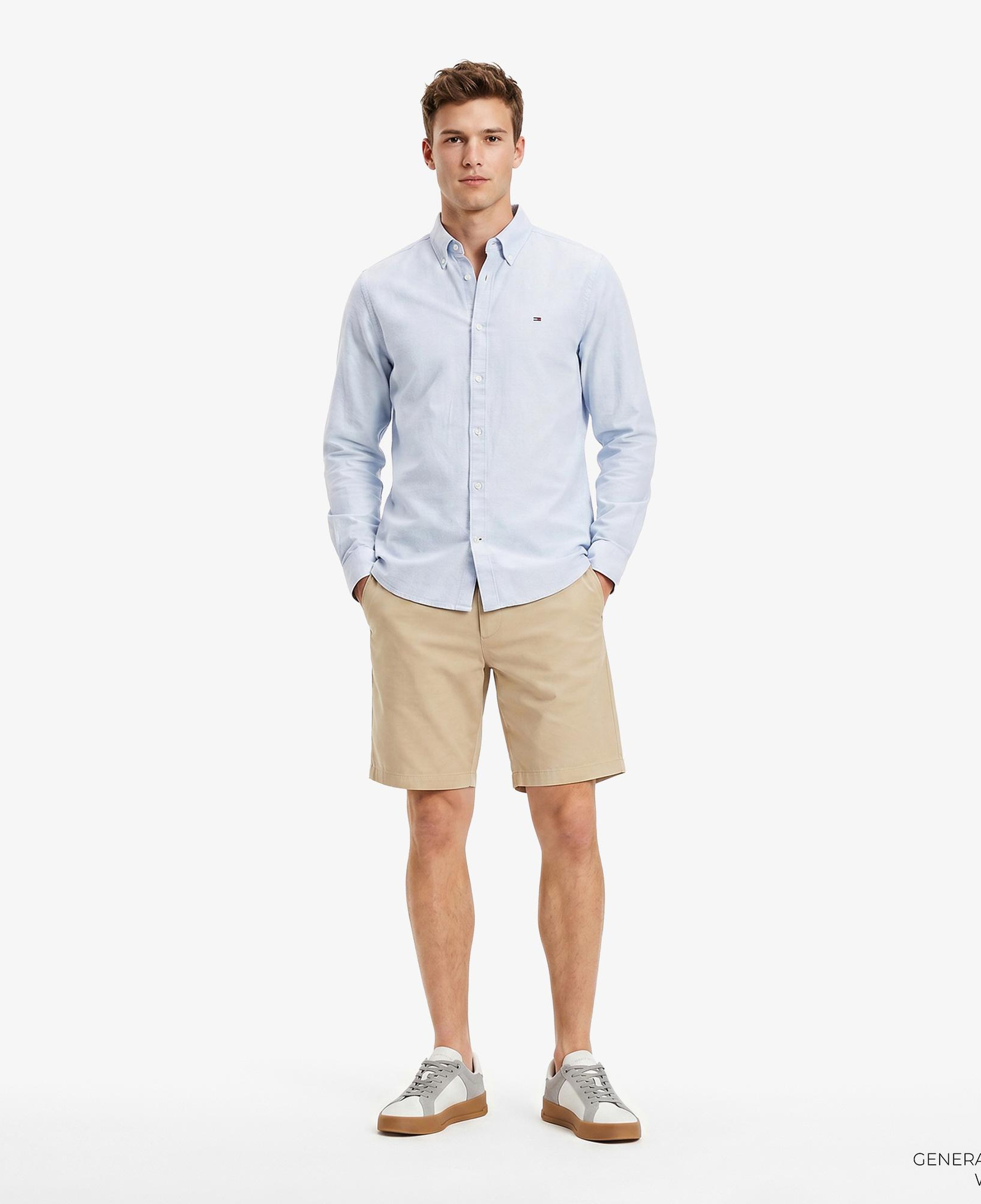 Tommy Hilfiger Linen Erkek Mavi Gömlek