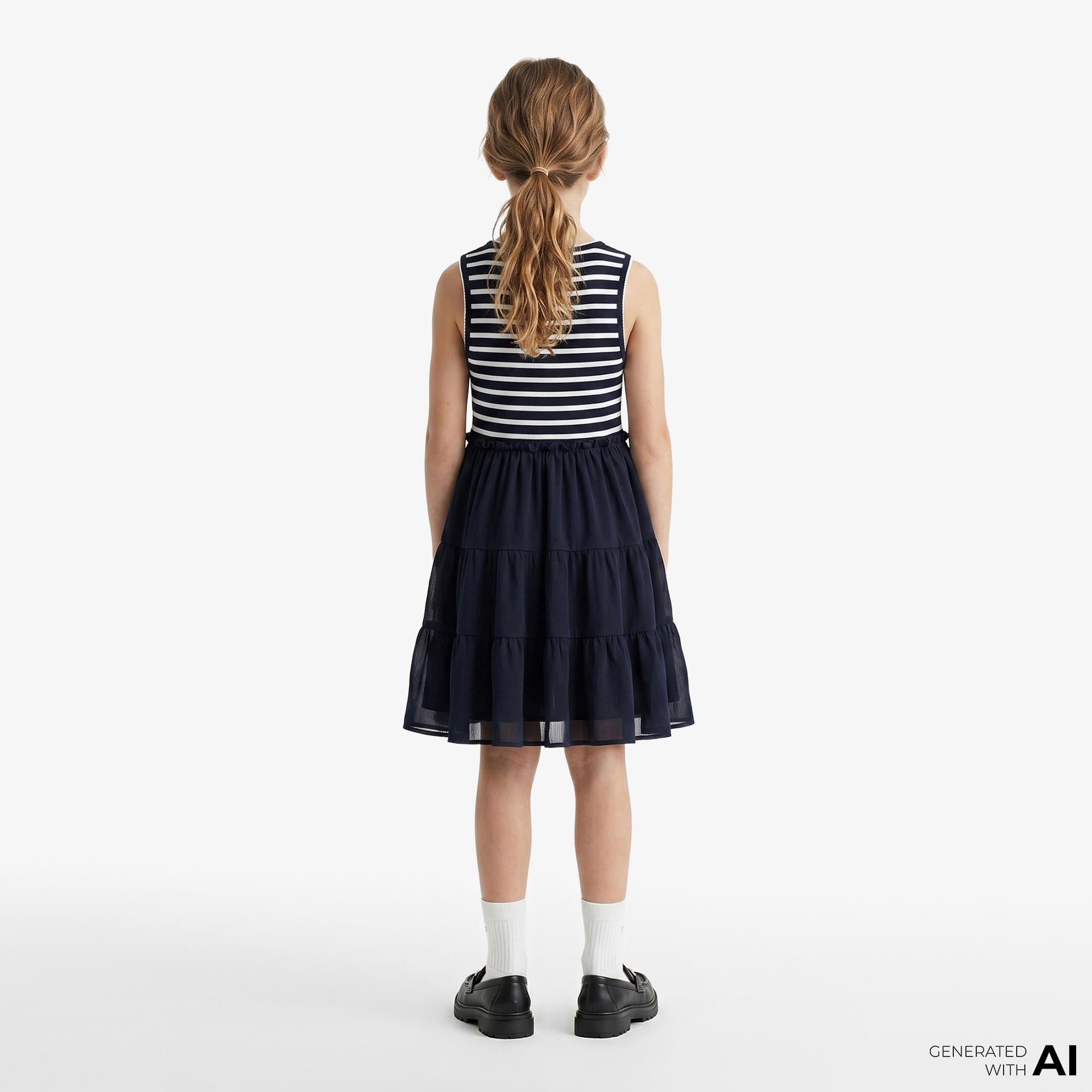 Tommy Hilfiger Little Çocuk Lacivert Elbise