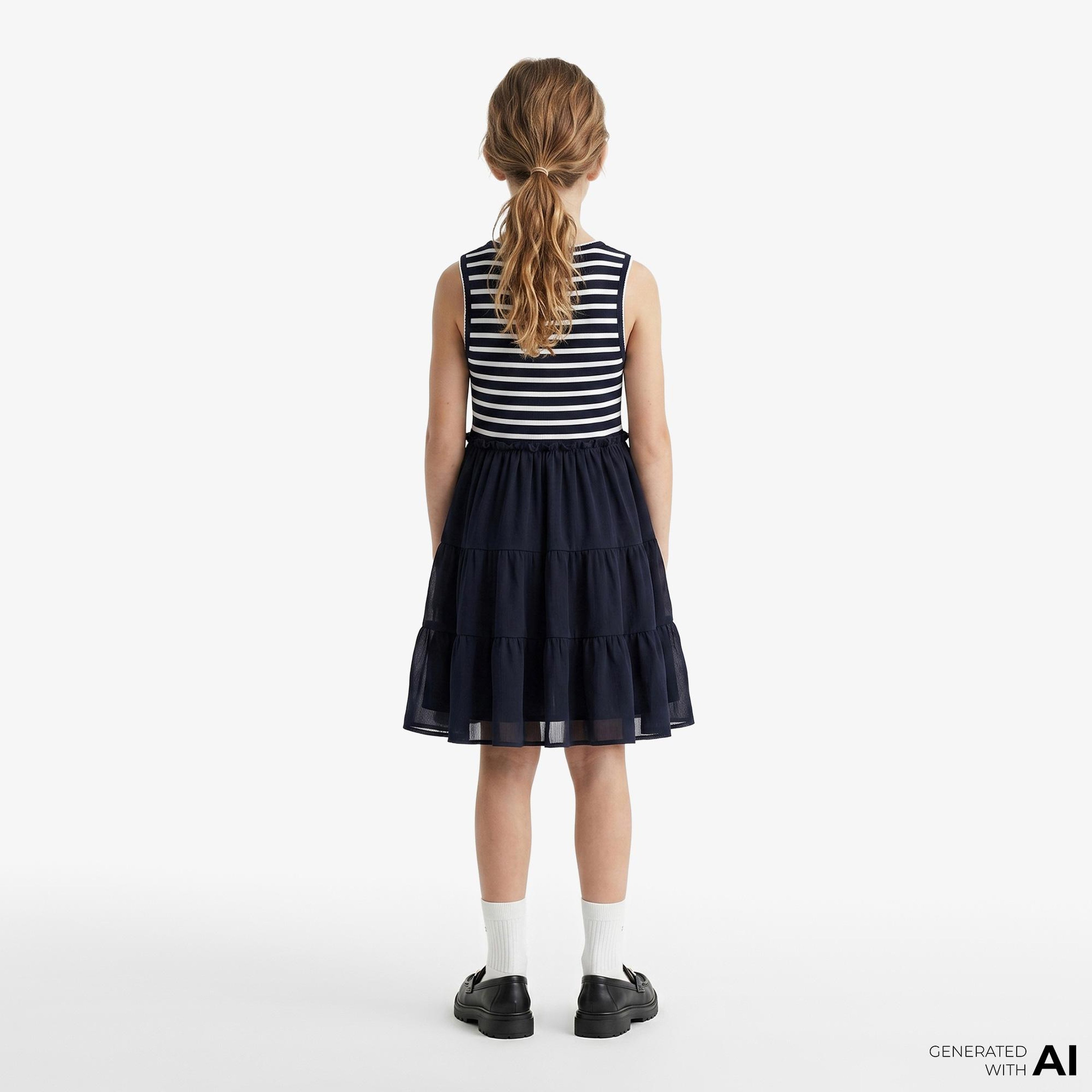 Tommy Hilfiger Little Çocuk Lacivert Elbise