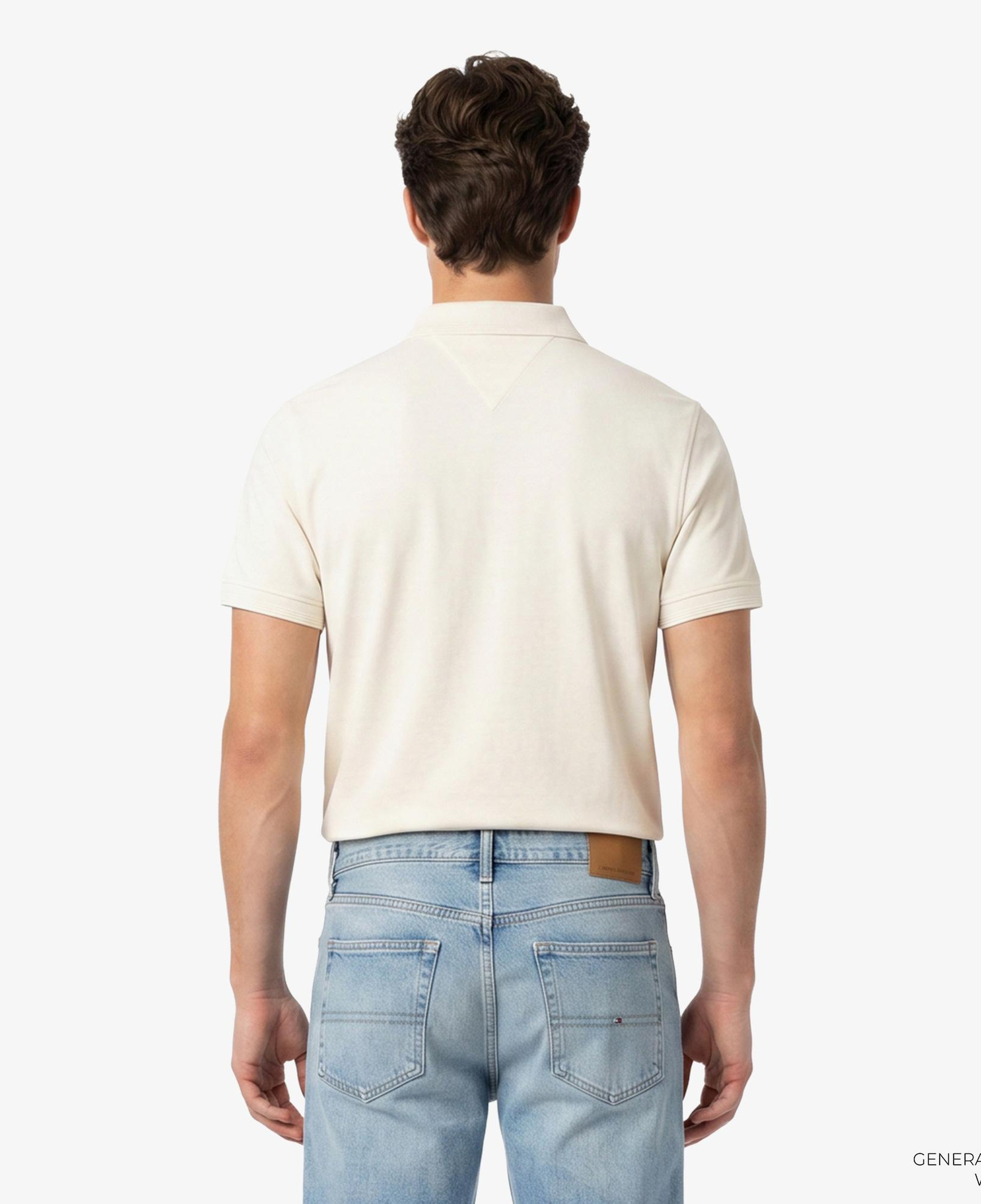 Tommy Hilfiger Erkek Krem Rengi Polo Yaka T-Shirt