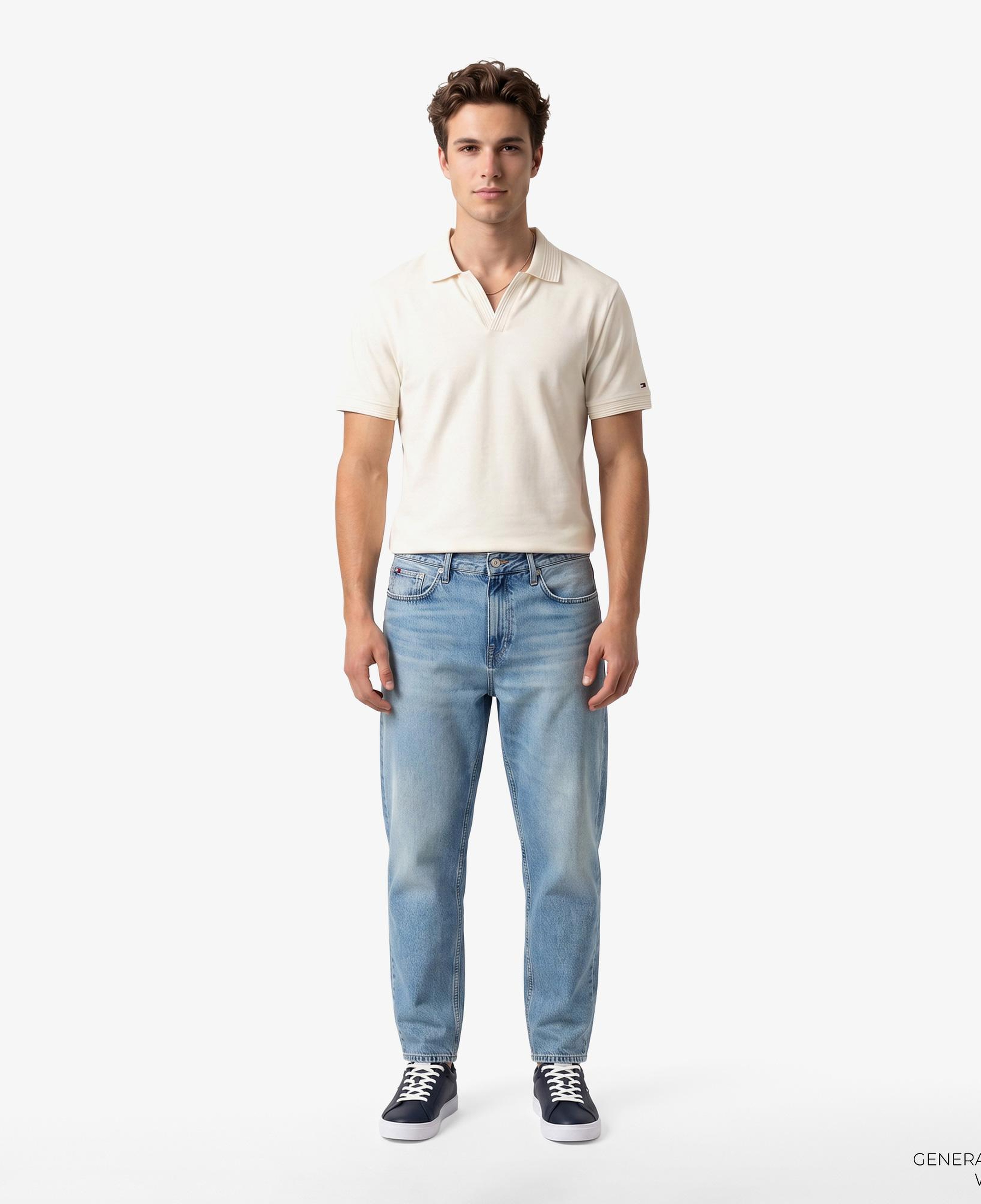 Tommy Hilfiger Erkek Krem Rengi Polo Yaka T-Shirt