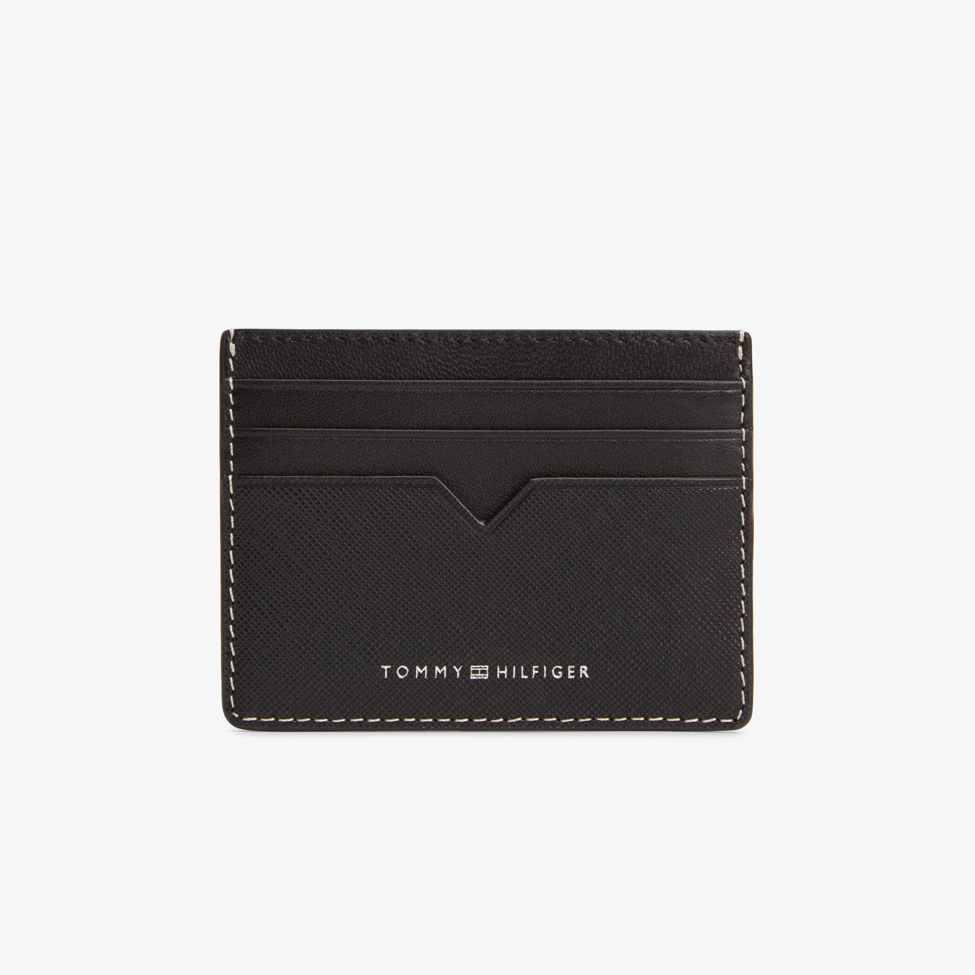 Tommy Hilfiger Saffiano Erkek Siyah Kartlık