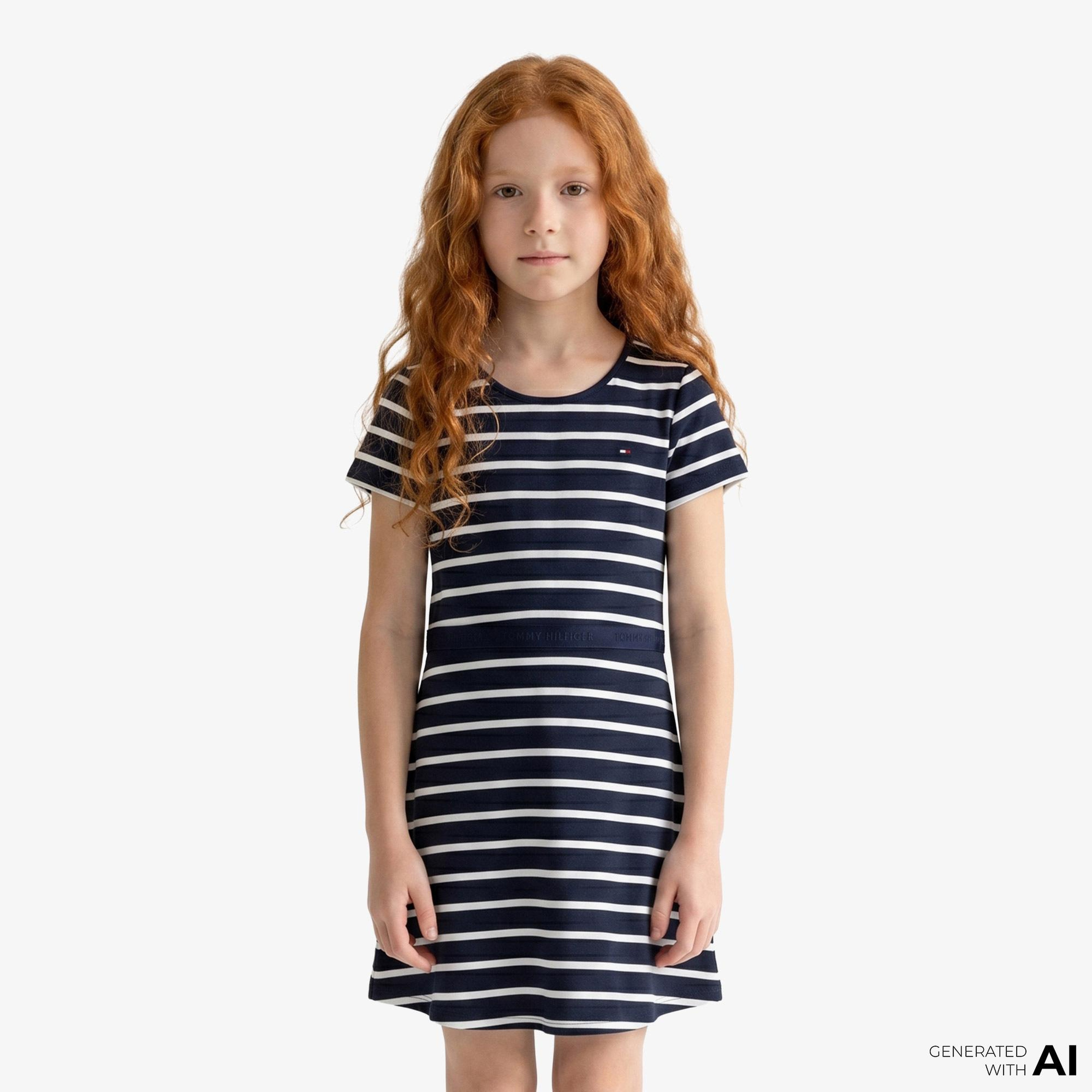 Tommy Hilfiger Essentials Çocuk Lacivert Elbise
