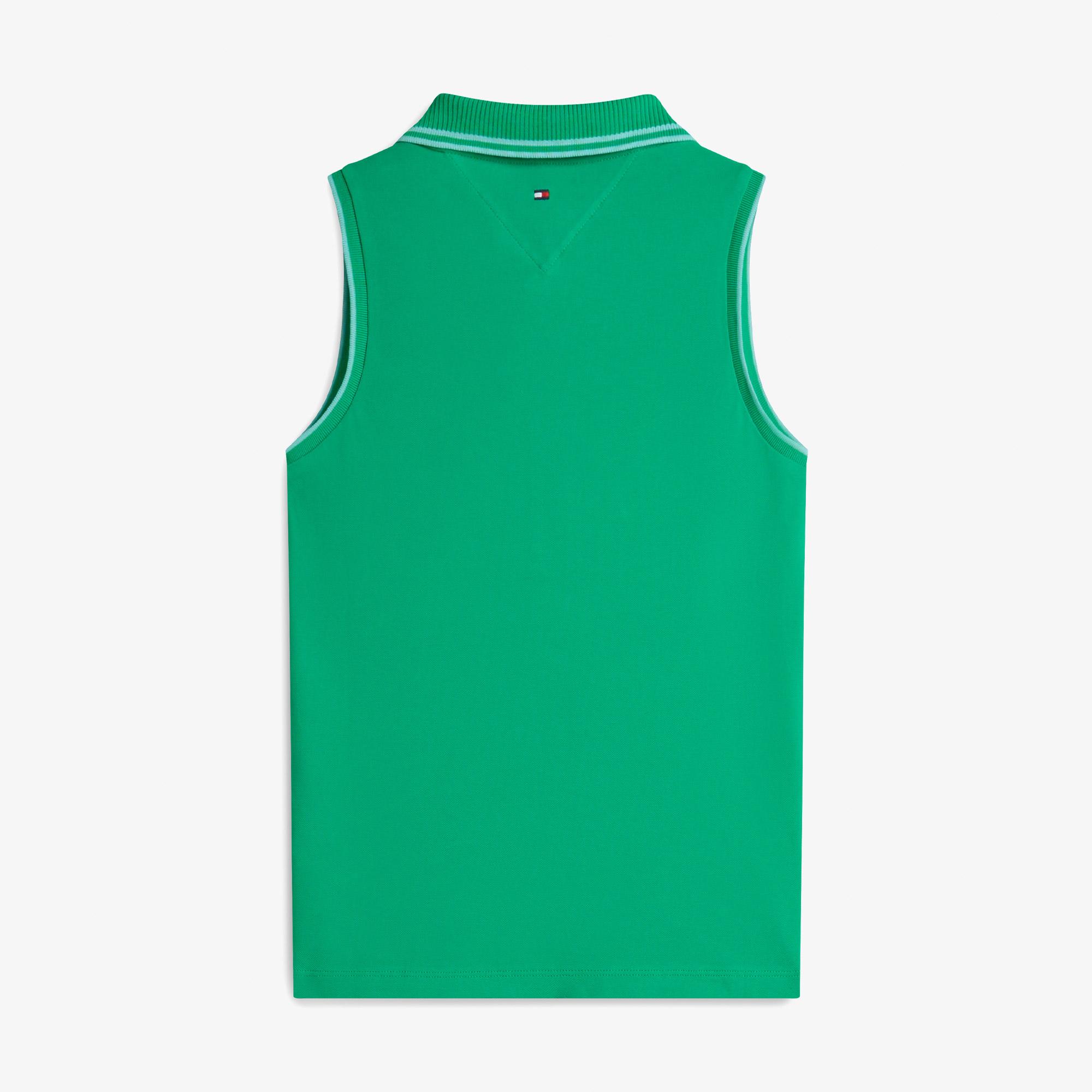 Tommy Hilfiger Swimshop Kadın Yeşil Polo Yaka T-Shirt