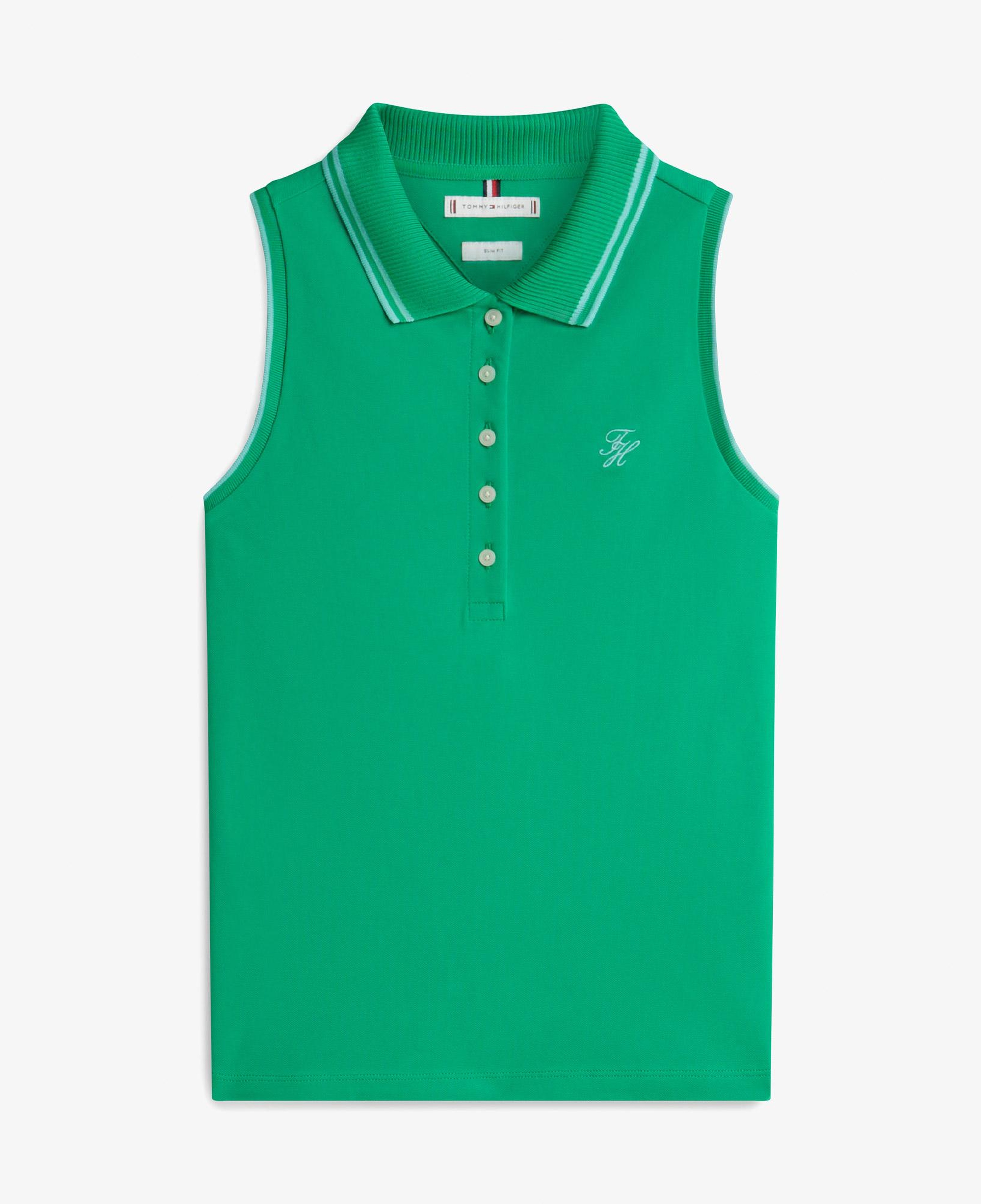 Tommy Hilfiger Swimshop Kadın Yeşil Polo Yaka T-Shirt