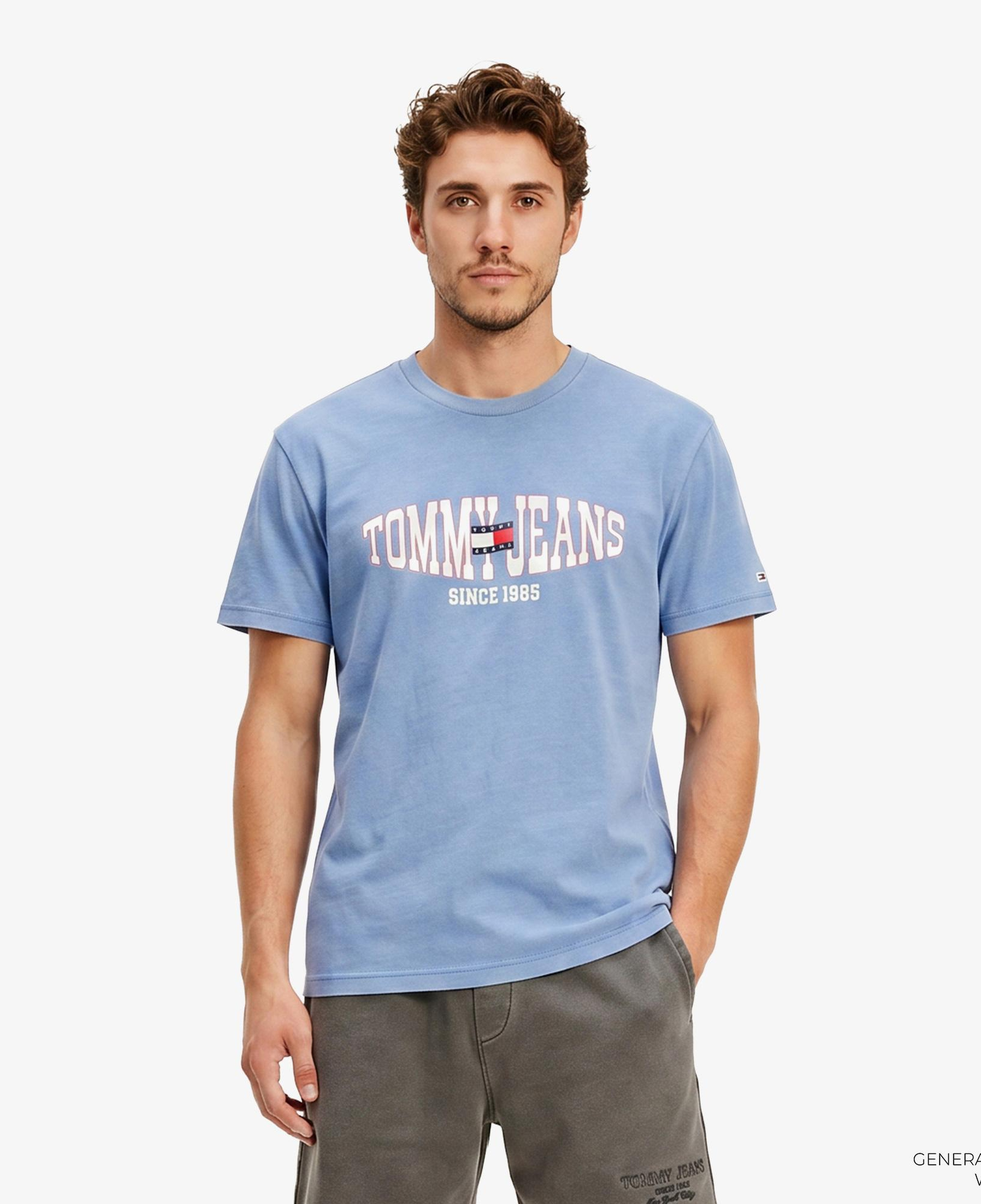Tommy Hilfiger Dna Graphics Erkek Mavi T-Shirt
