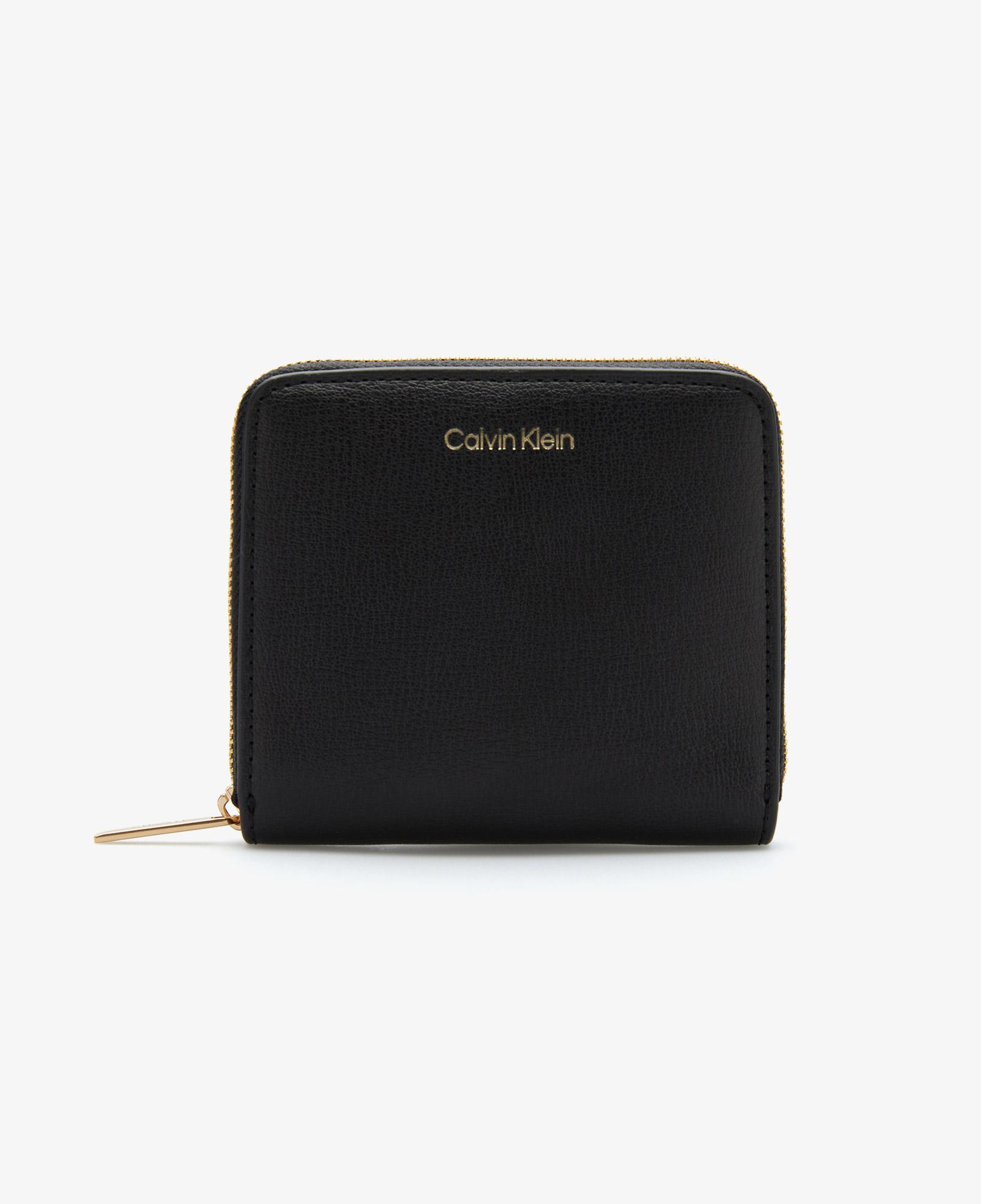 Calvin Klein Foil Logo Medium Zip Around Kadın Siyah Cüzdan