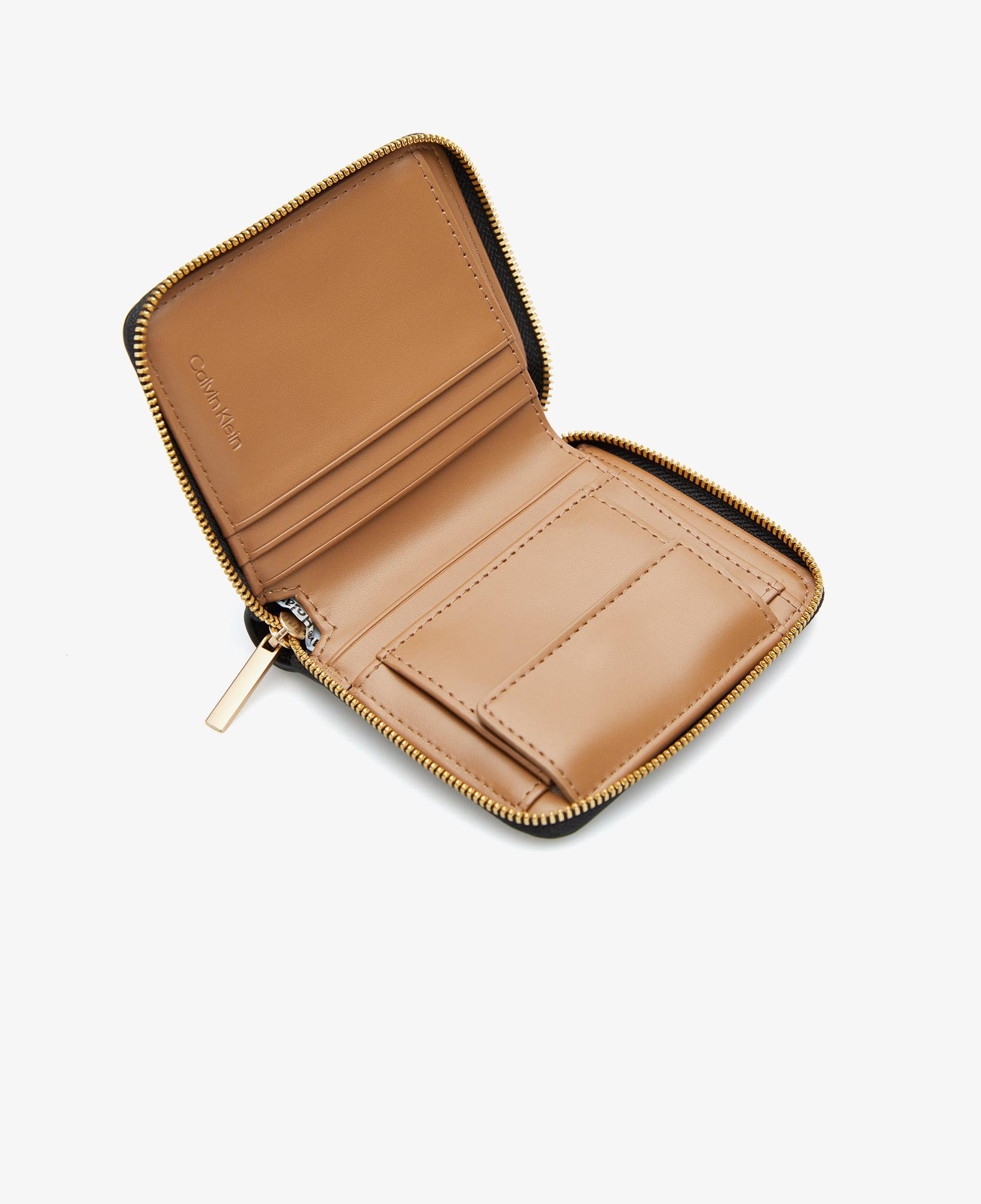 Calvin Klein Foil Logo Medium Zip Around Kadın Siyah Cüzdan