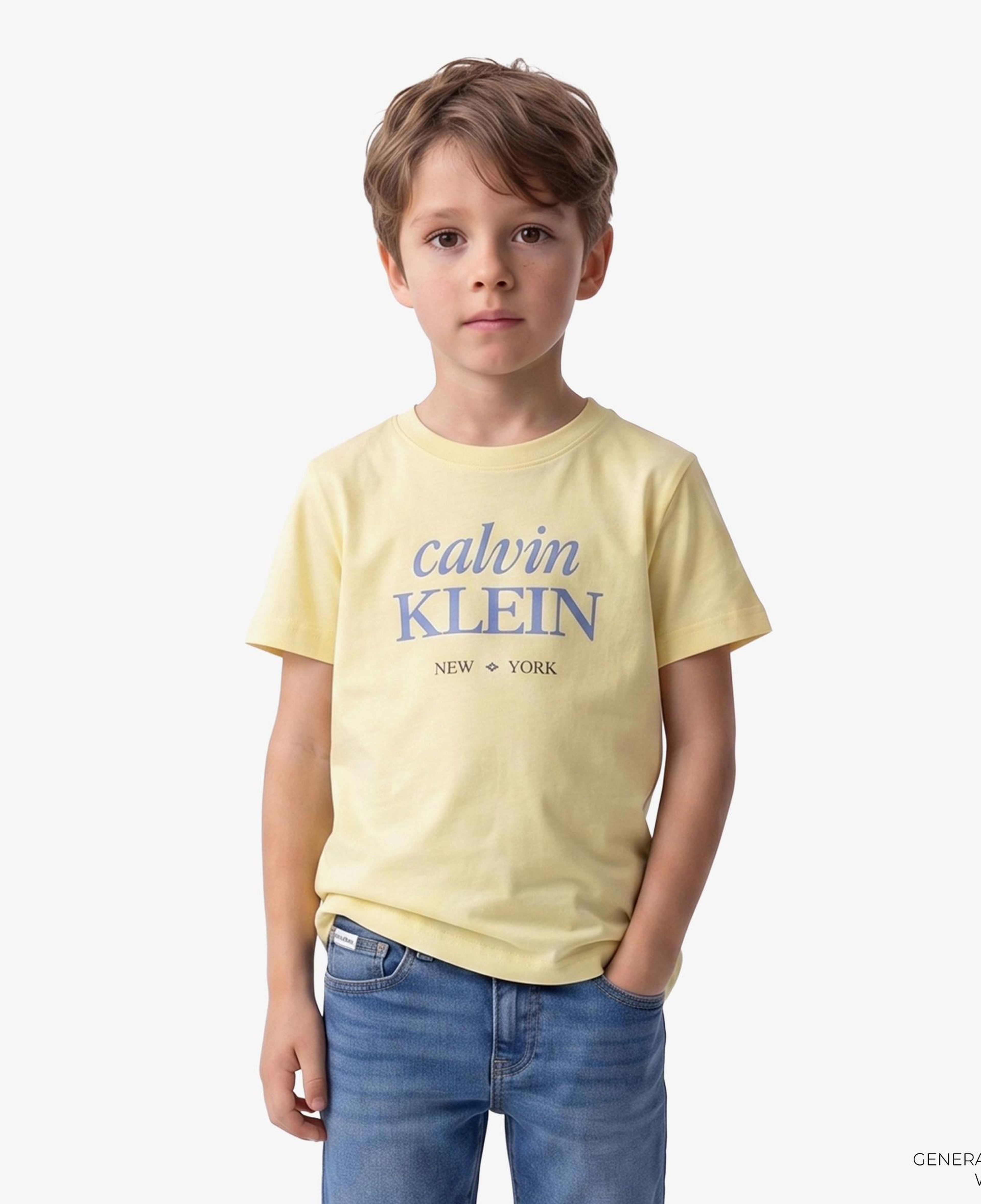 Calvin Klein Logo Çocuk Sarı T-Shirt