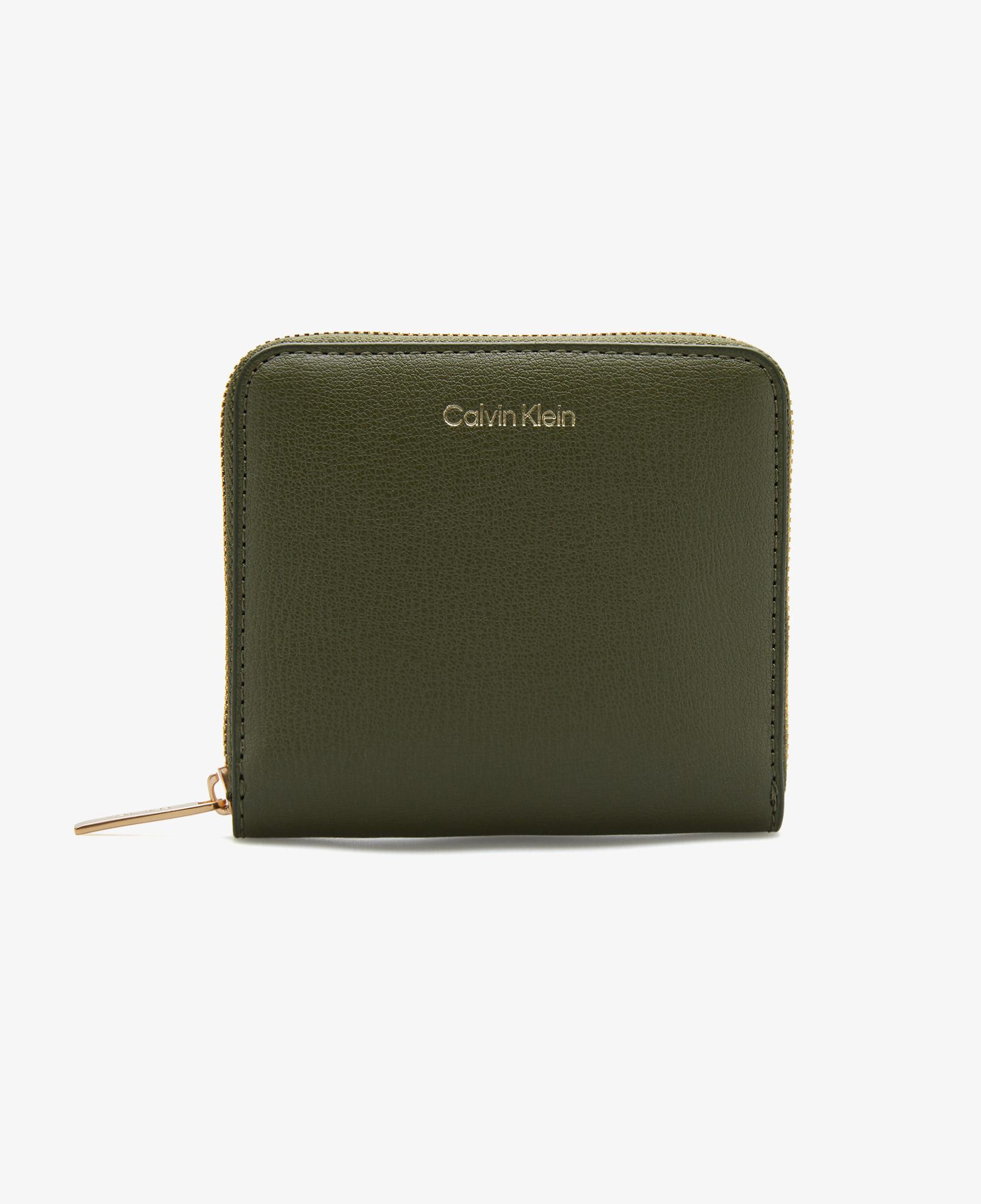 Calvin Klein Foil Logo Medium Zip Around Kadın Haki Cüzdan