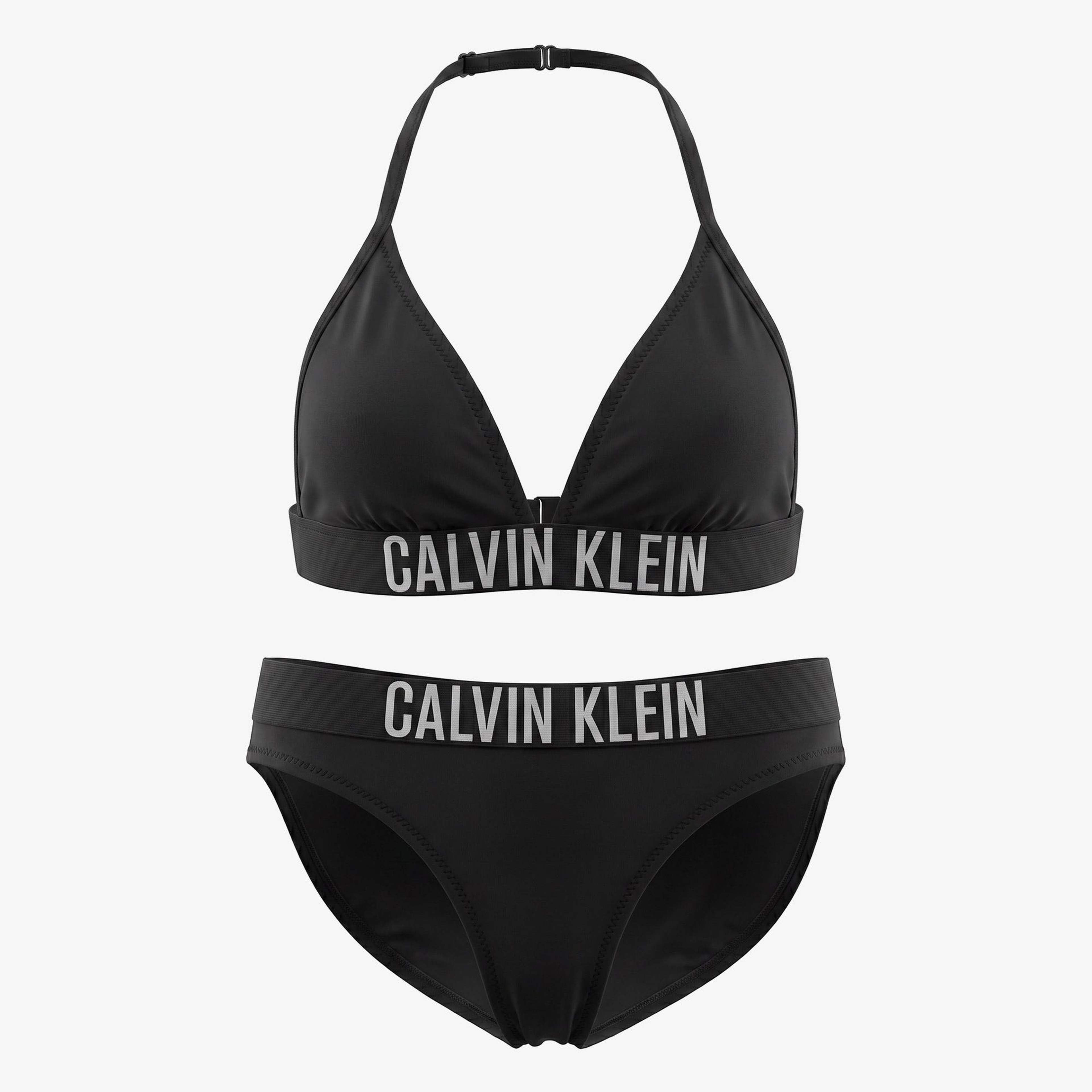 Calvin Klein Triangle Çocuk Siyah Bikini Üstü