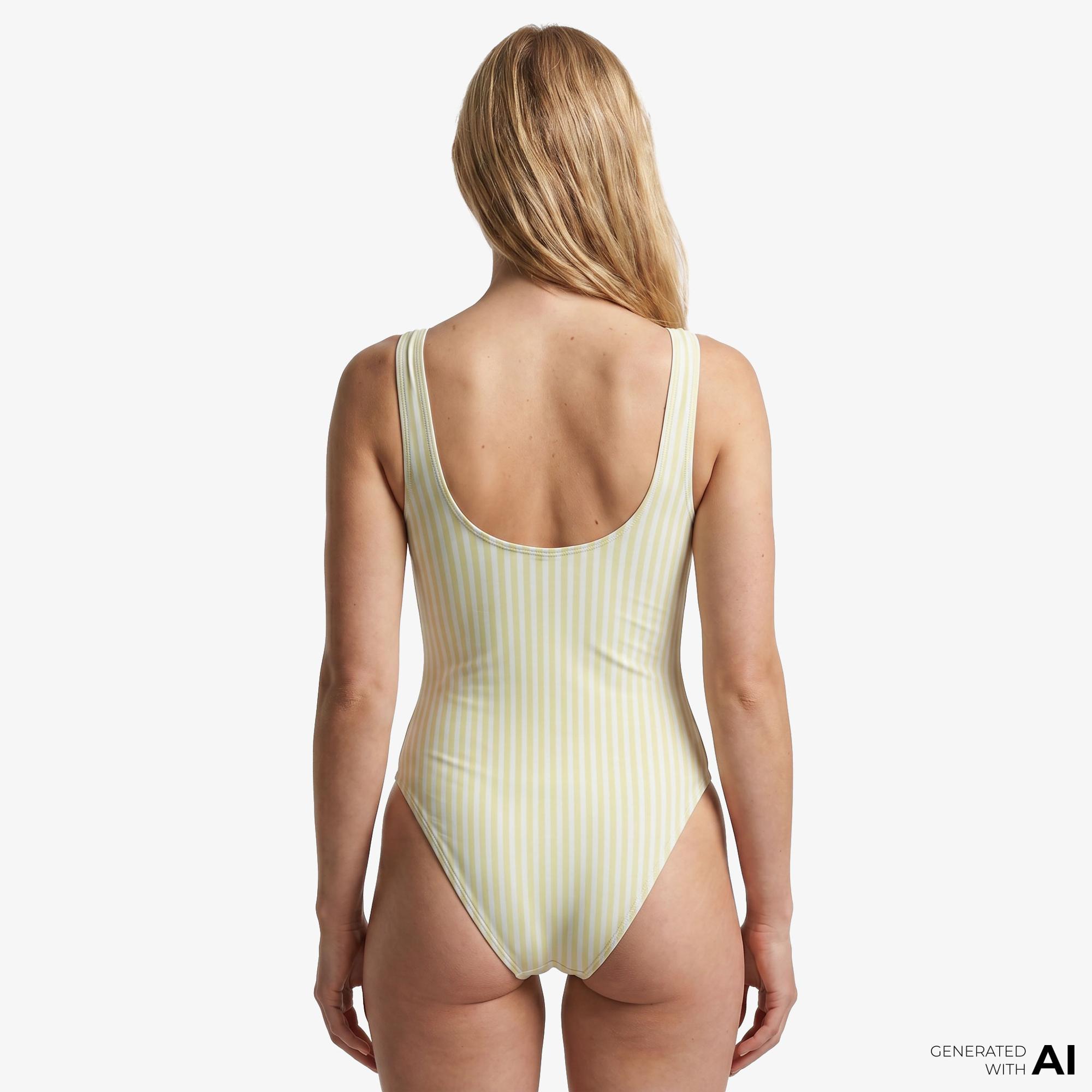 Calvin Klein Scoop Back One Piece Kadın Yeşil Mayo