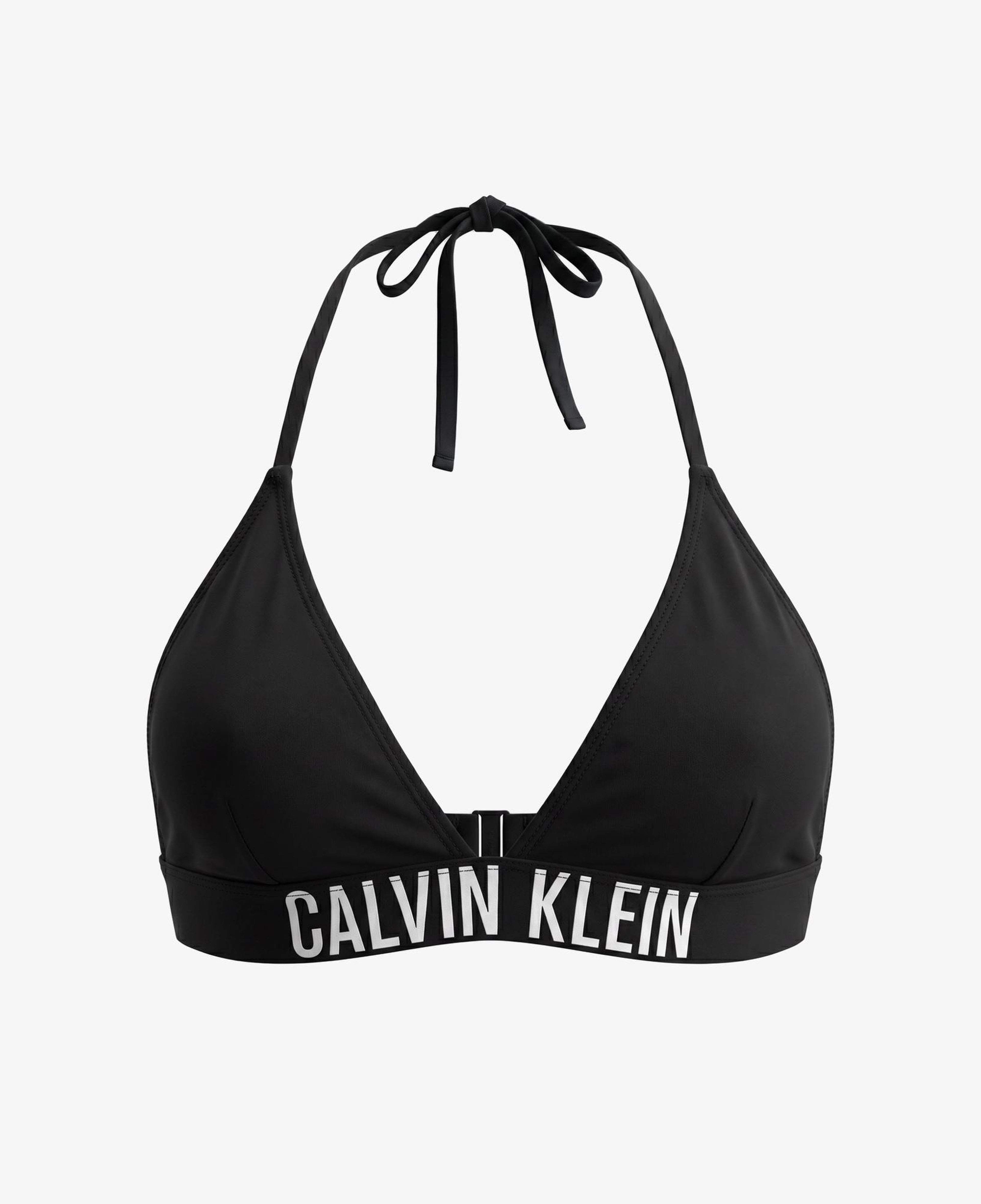 Calvin Klein Halter Triangle Kadın Siyah Bikini Üstü