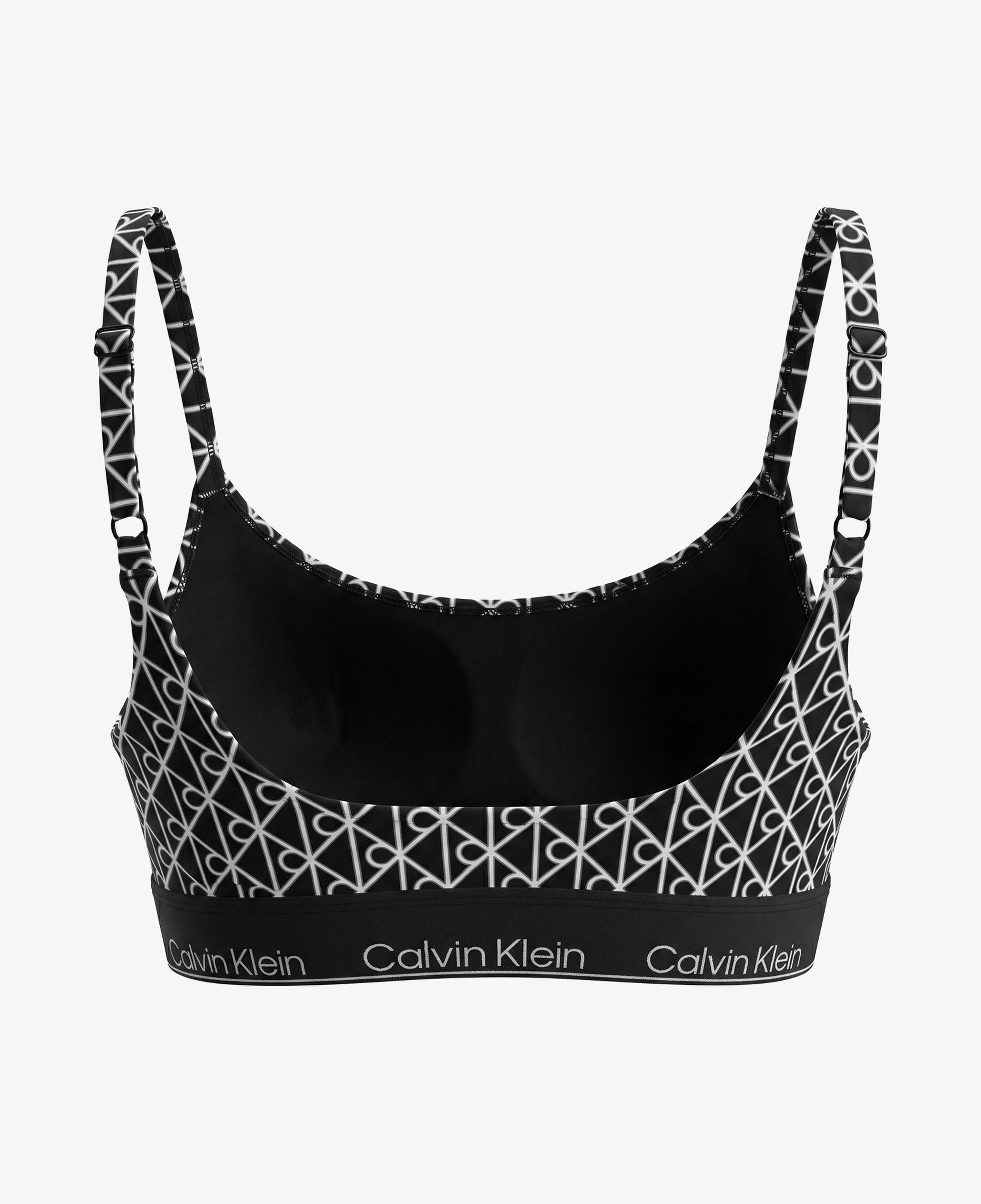 Calvin Klein Square Neck Spor Sütyenilette Kadın Siyah Bikini Üstü