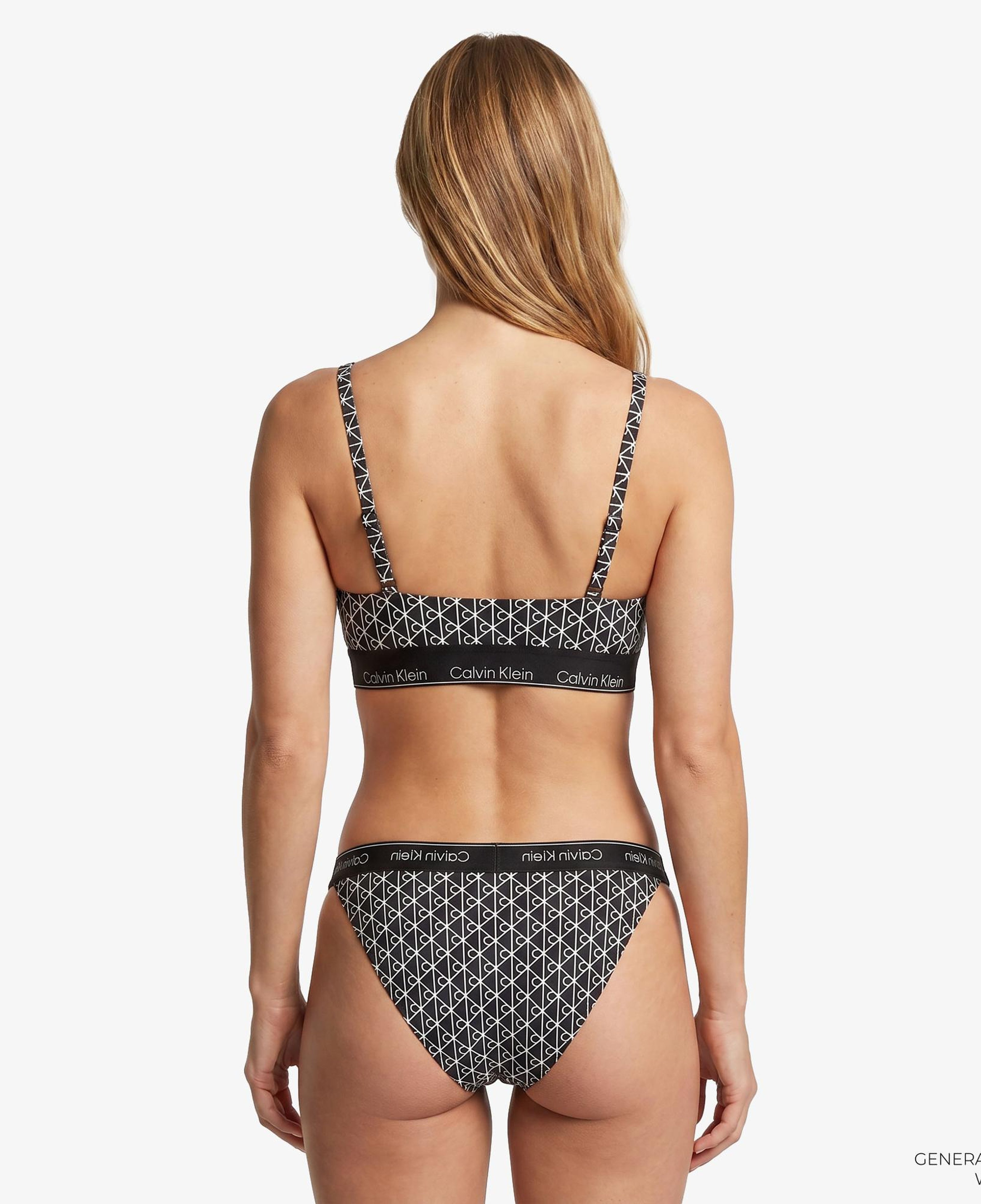 Calvin Klein Square Neck Spor Sütyenilette Kadın Siyah Bikini Üstü