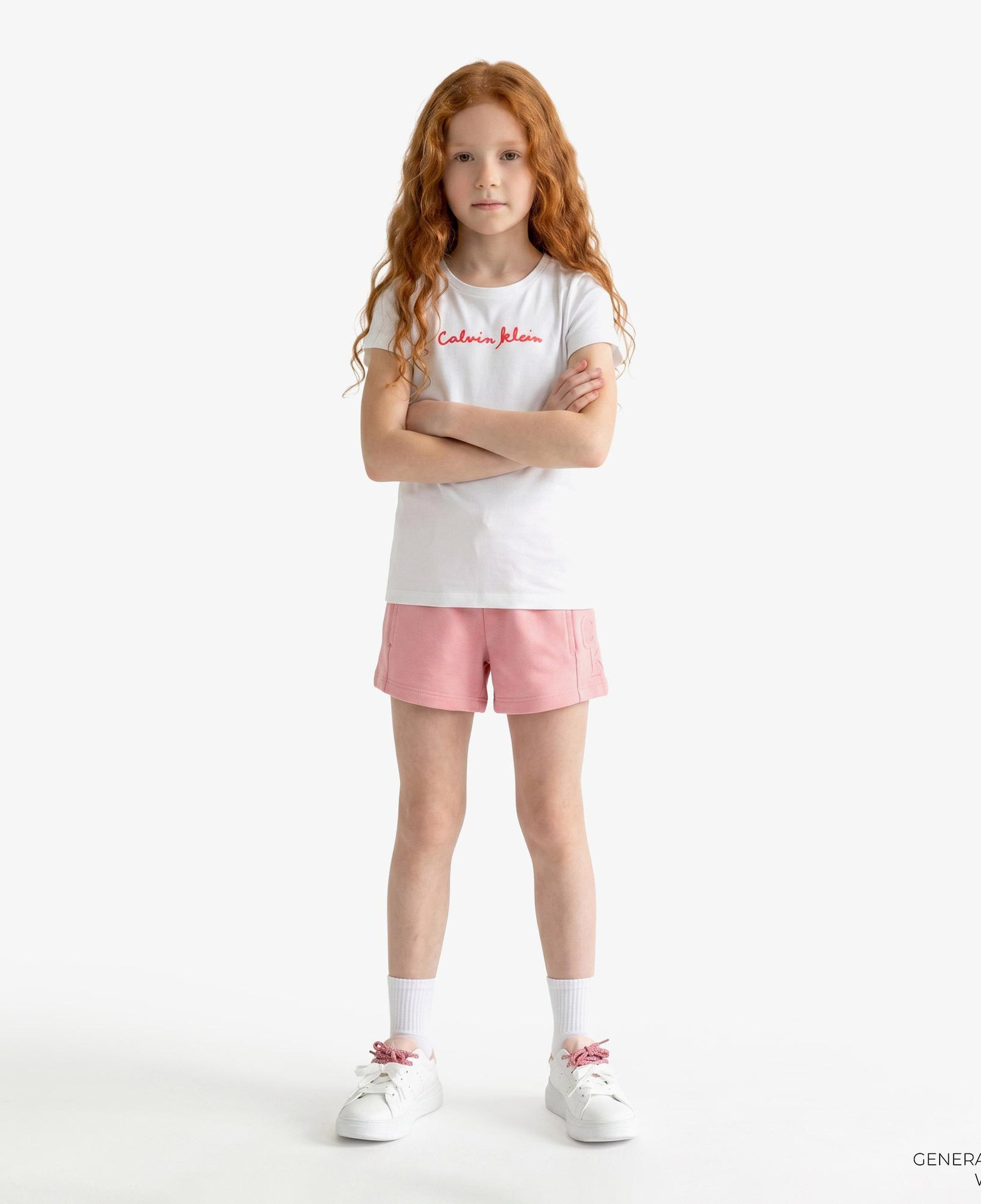 Calvin Klein Script Logo Slim Çocuk Beyaz T-Shirt