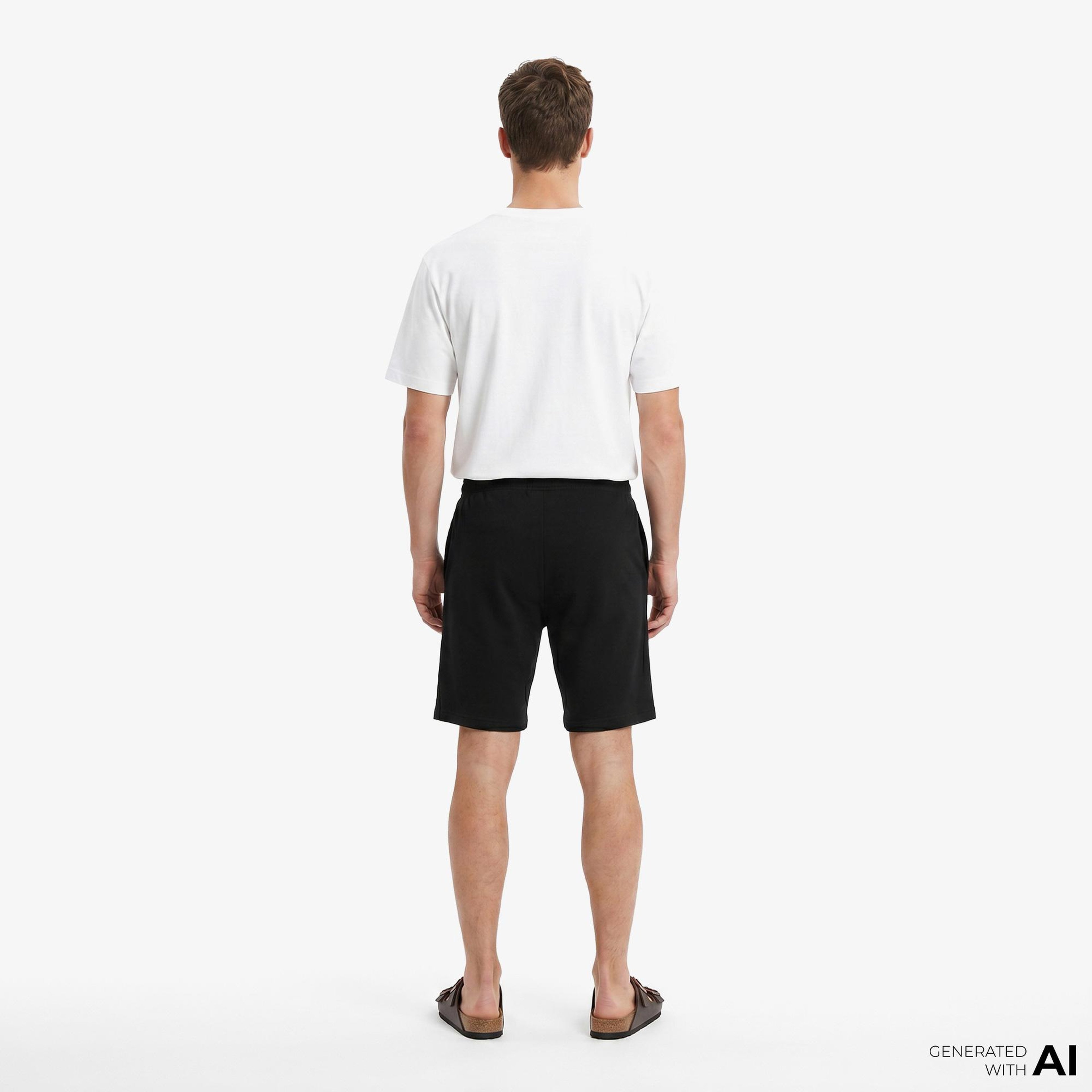 Calvin Klein Monogram Sleep Short Erkek Siyah Üst Pijama