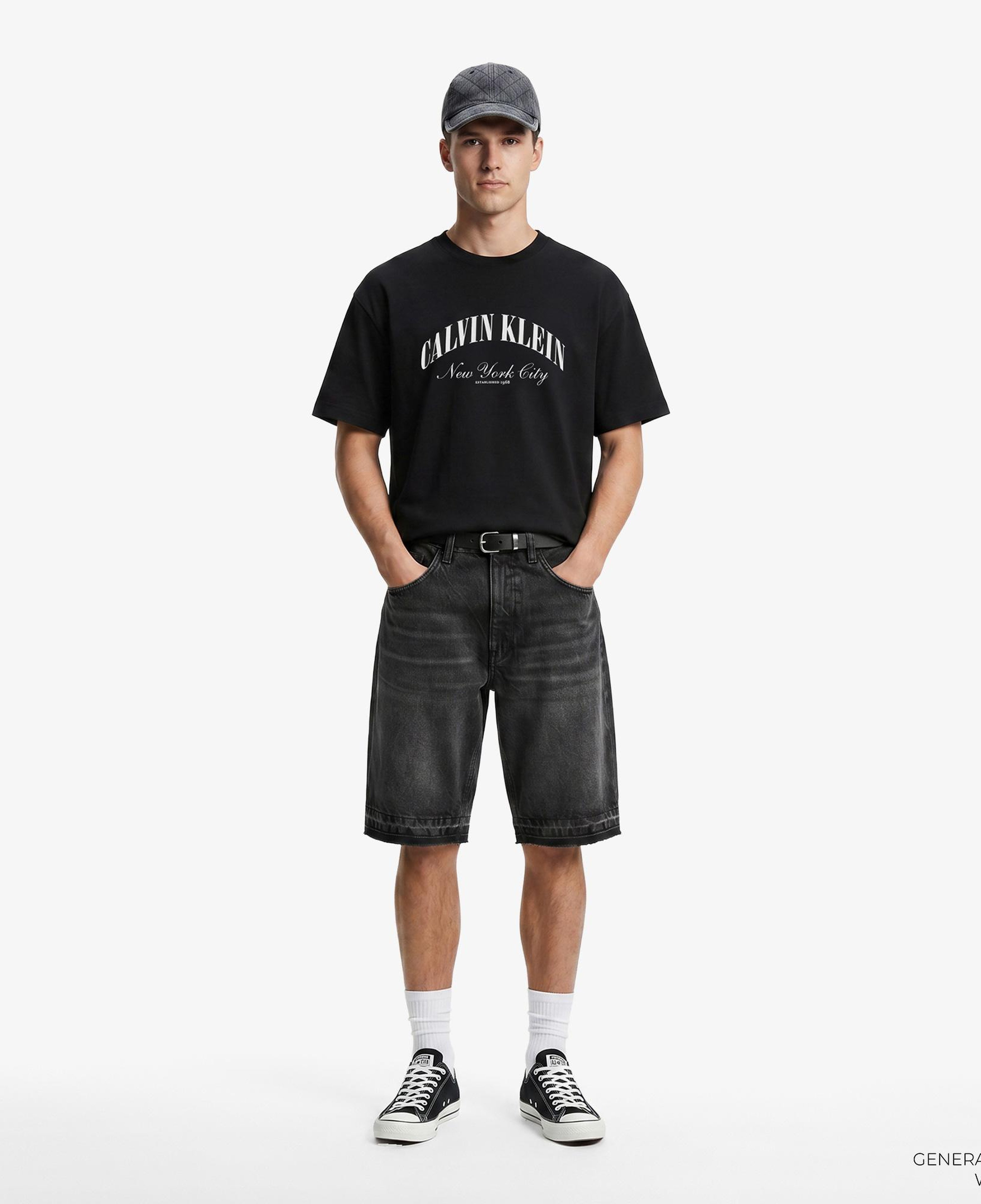 Calvin Klein Relaxed Premium Ringer Erkek Siyah T-Shirt