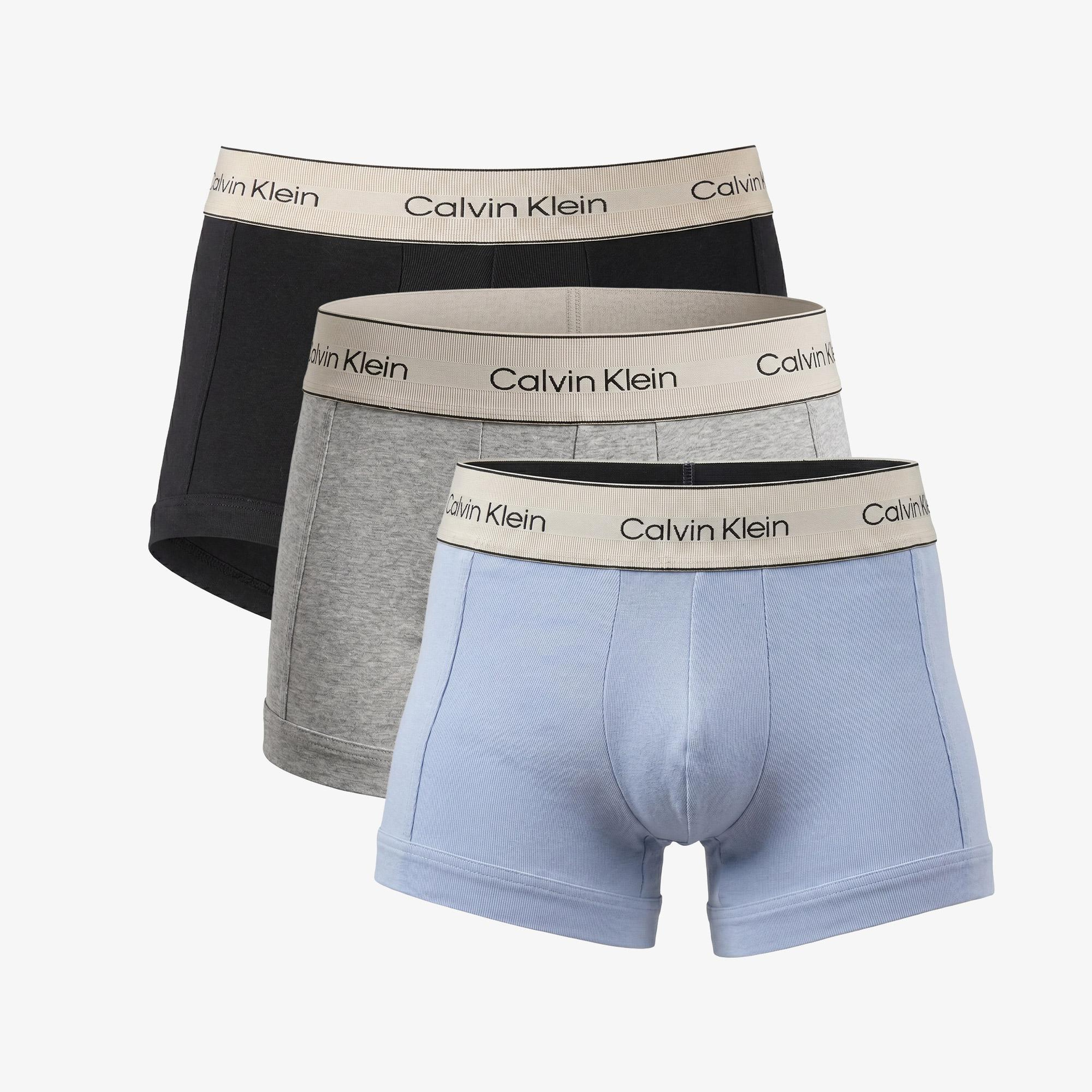 Calvin Klein Trunk 3'lü Erkek Mavi Boxer