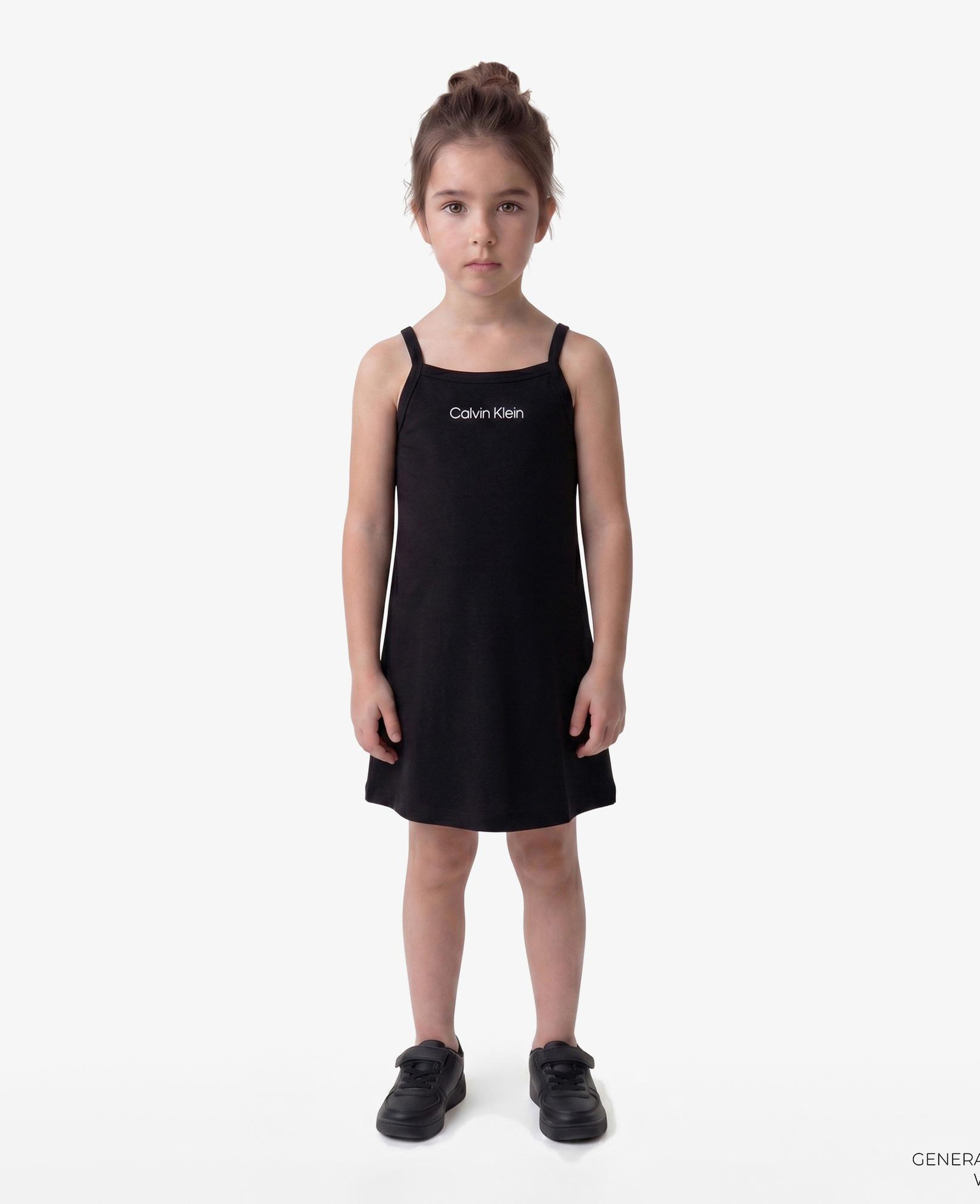 Calvin Klein Strap Punto Çocuk Siyah Elbise