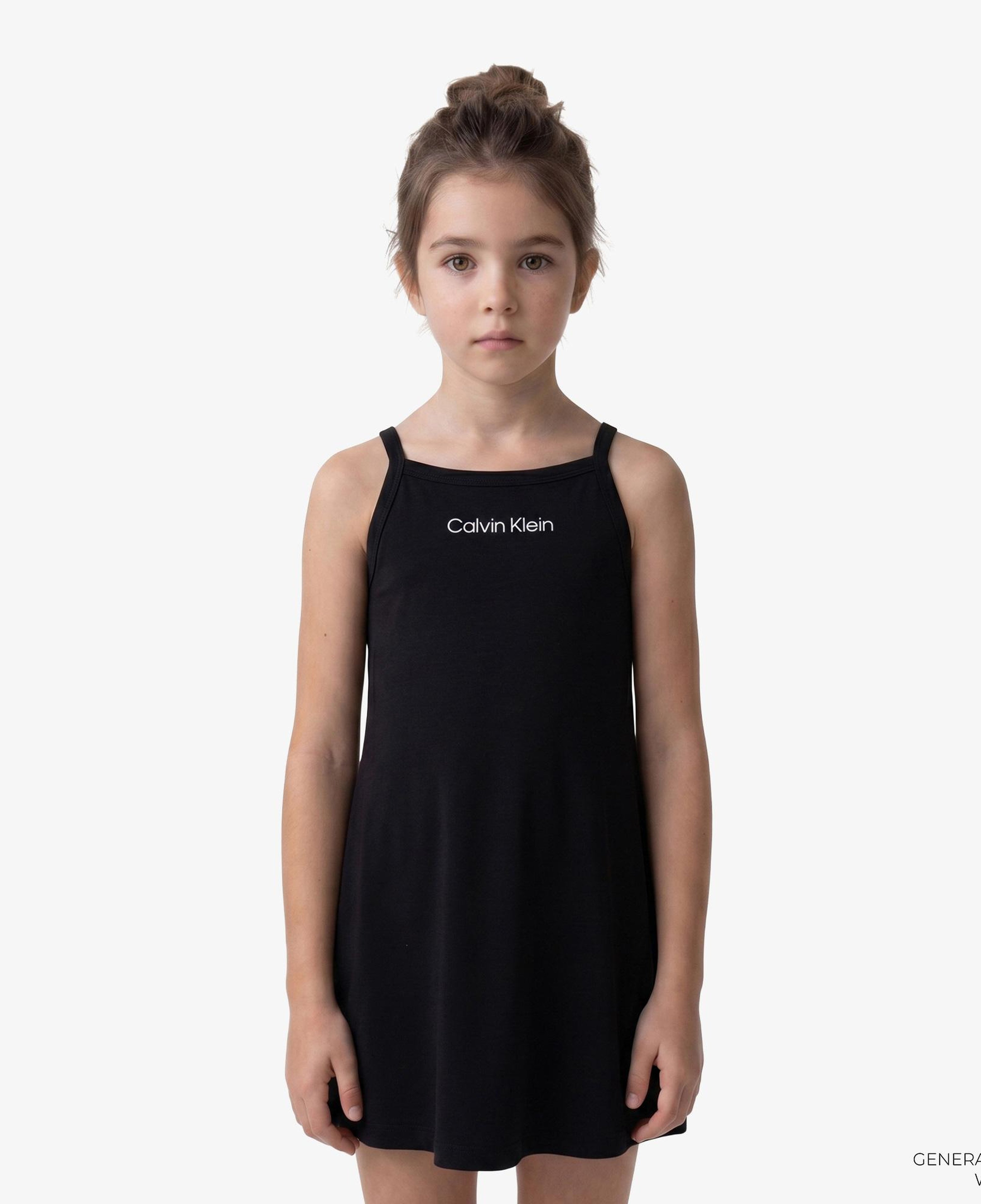 Calvin Klein Strap Punto Çocuk Siyah Elbise