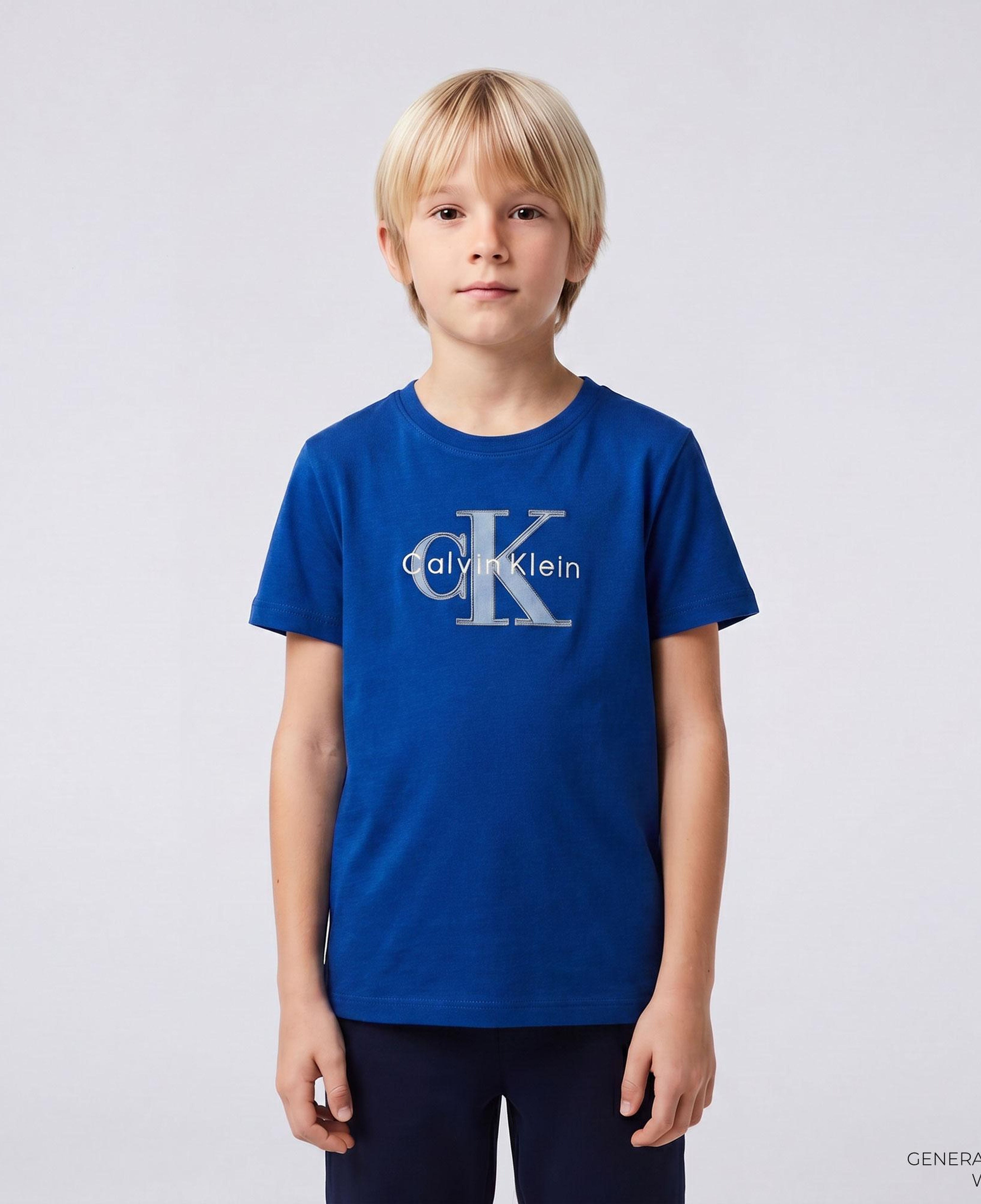 Calvin Klein Monologo Çocuk Mavi T-Shirt