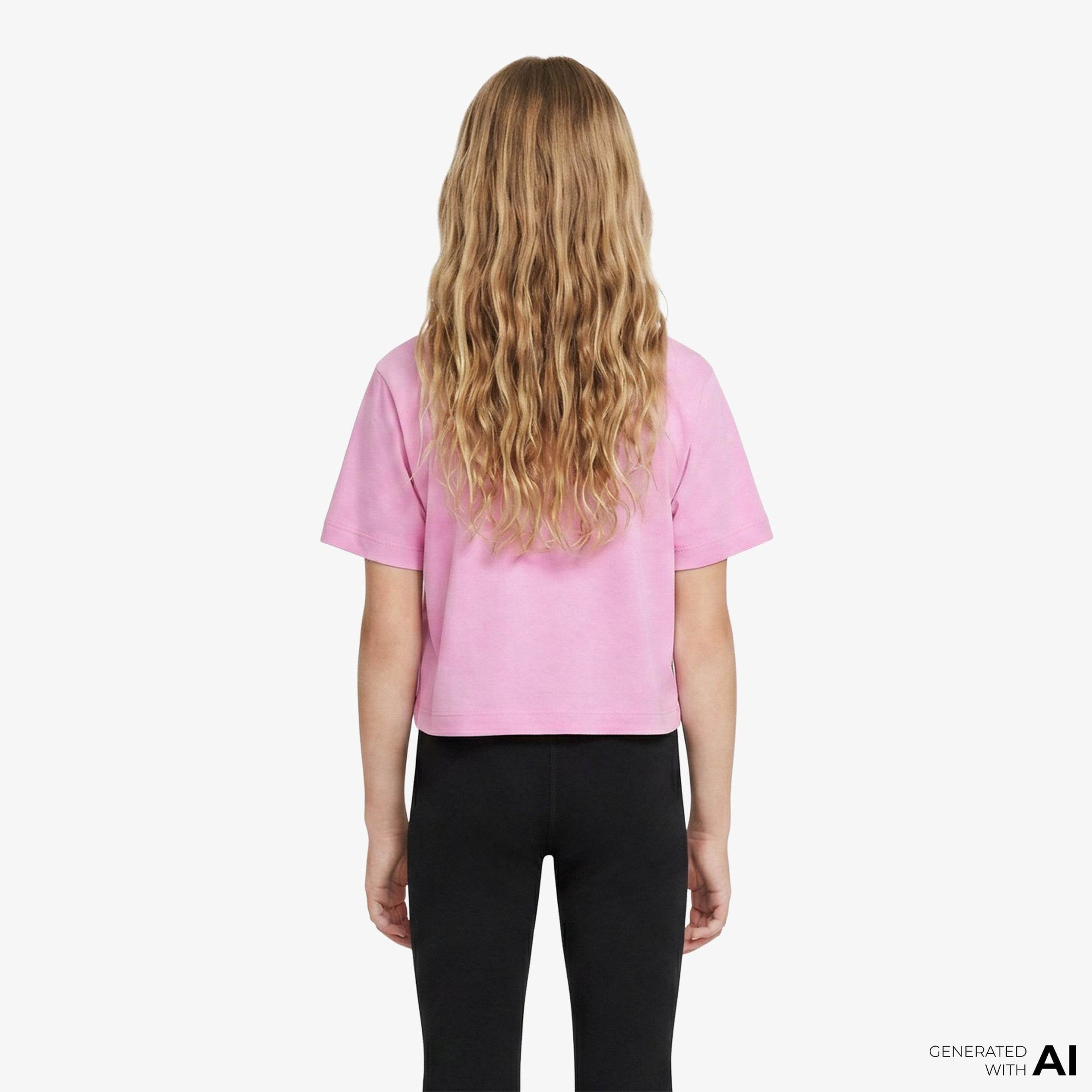 Nike Sportswear Futura Çocuk Pembe Crop T-Shirt