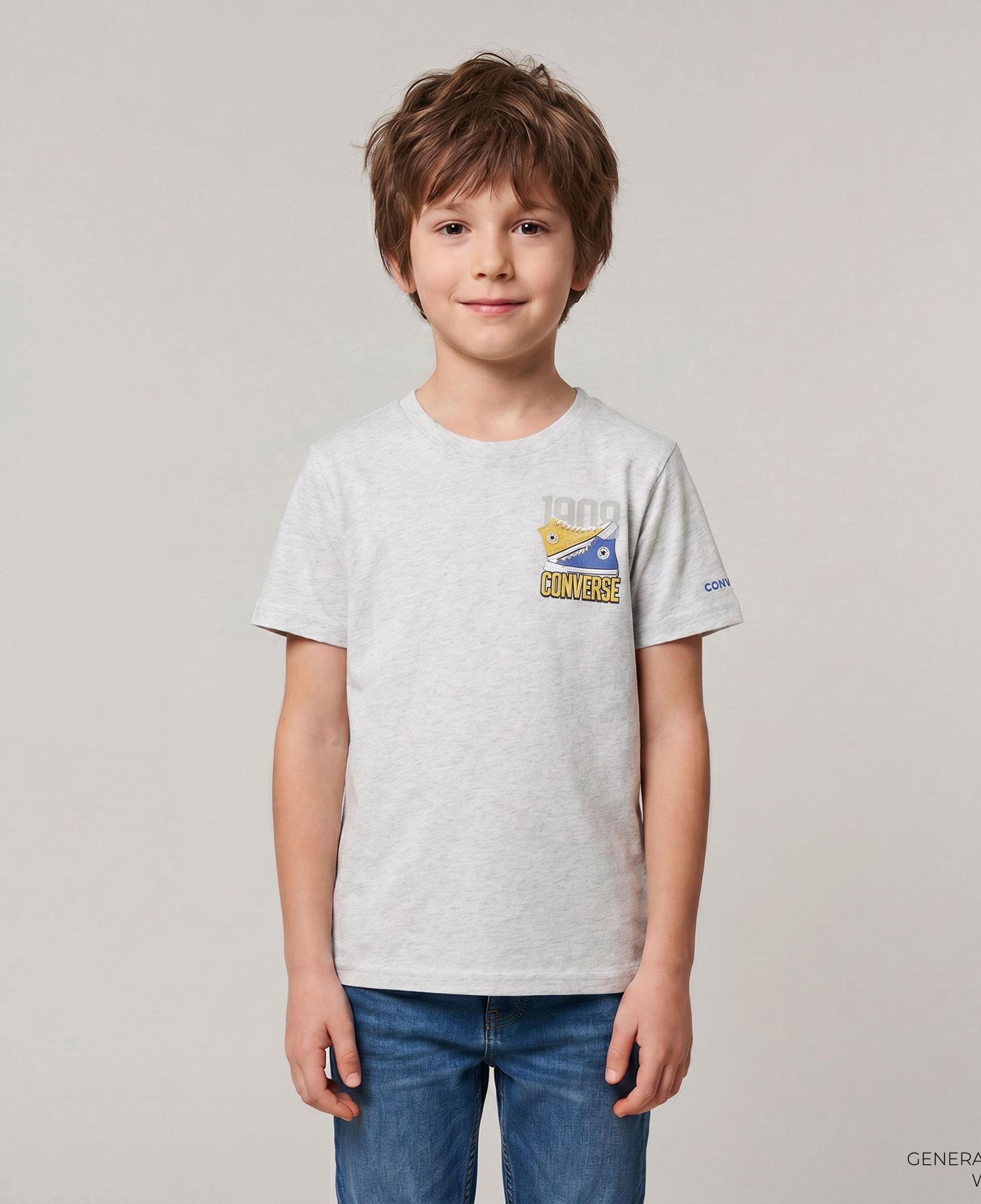Converse Birch Heather Çocuk Gri T-Shirt