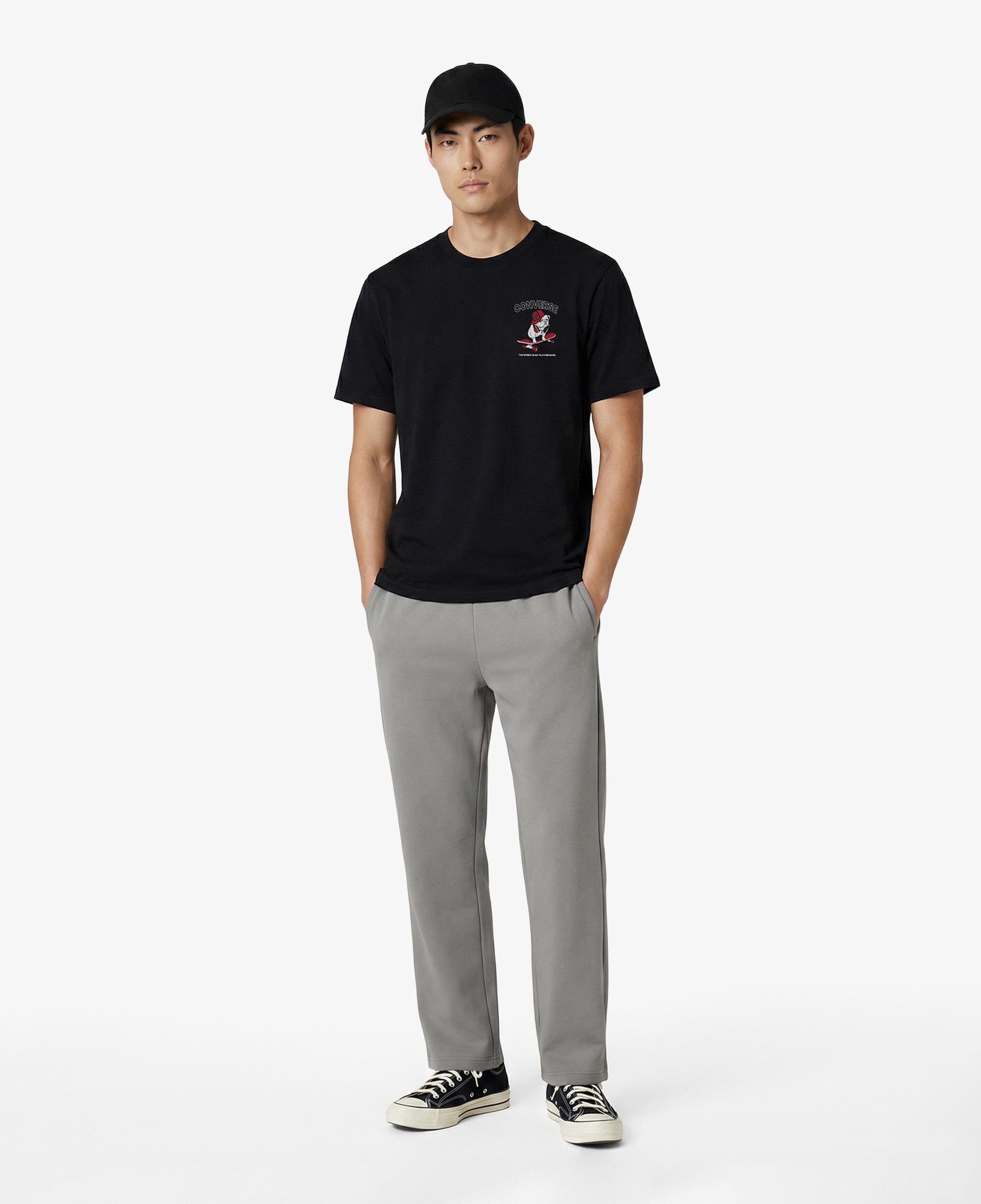 Converse Erkek Siyah Grafik Baskılı T-Shirt