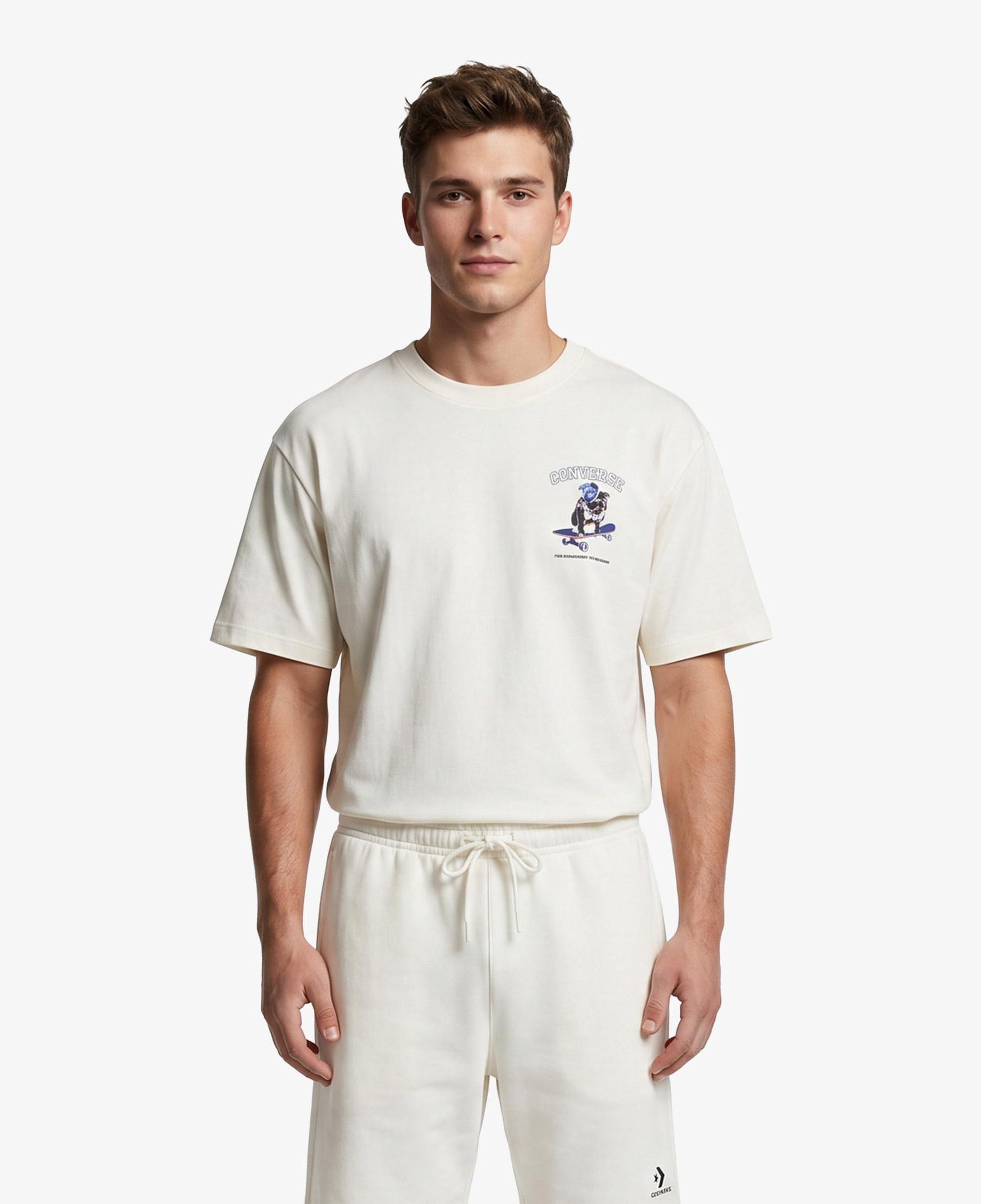 Converse Regular Fit Erkek Krem T-Shirt