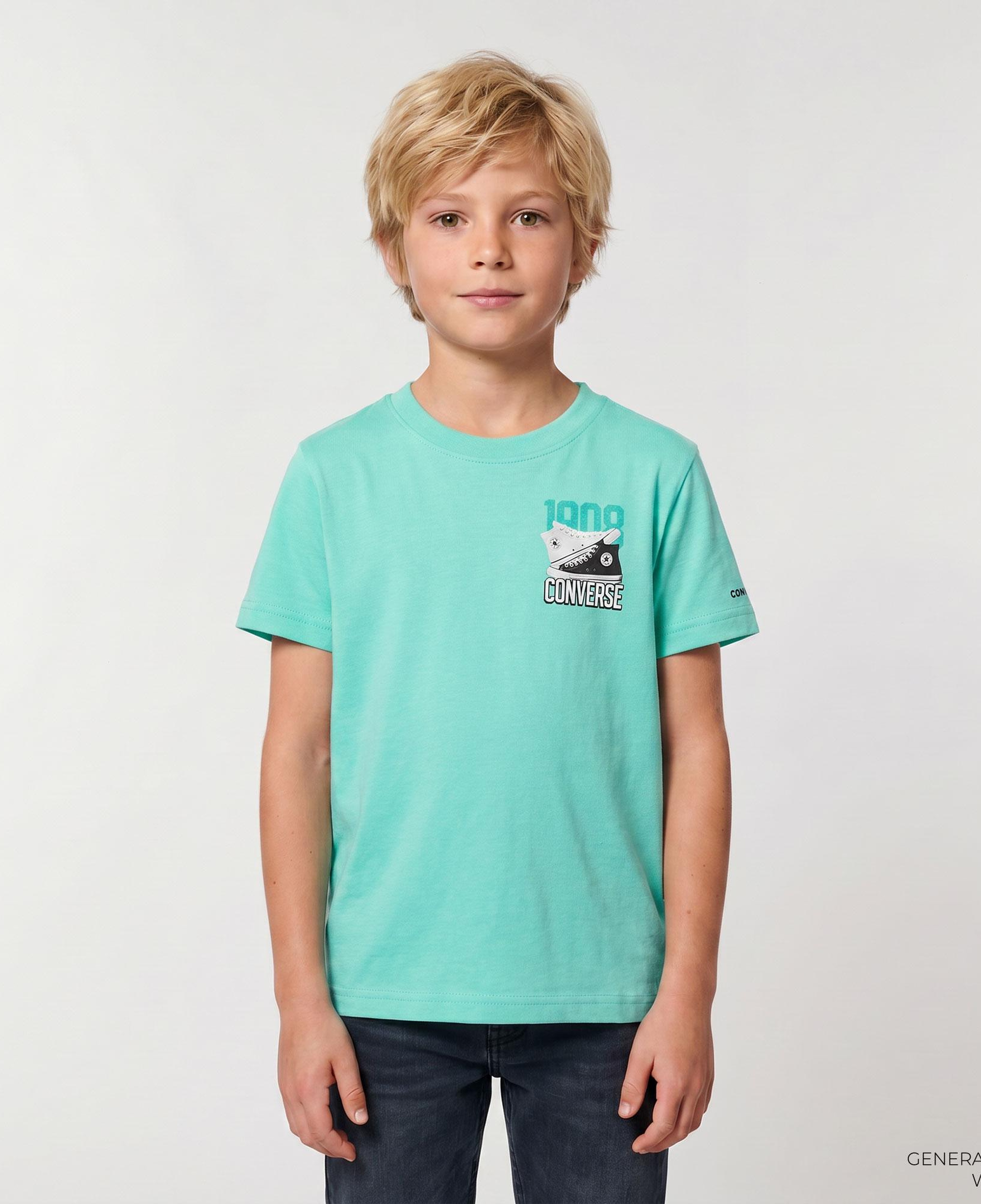 Converse Retro Font Sneaker Çocuk Yeşil T-Shirt