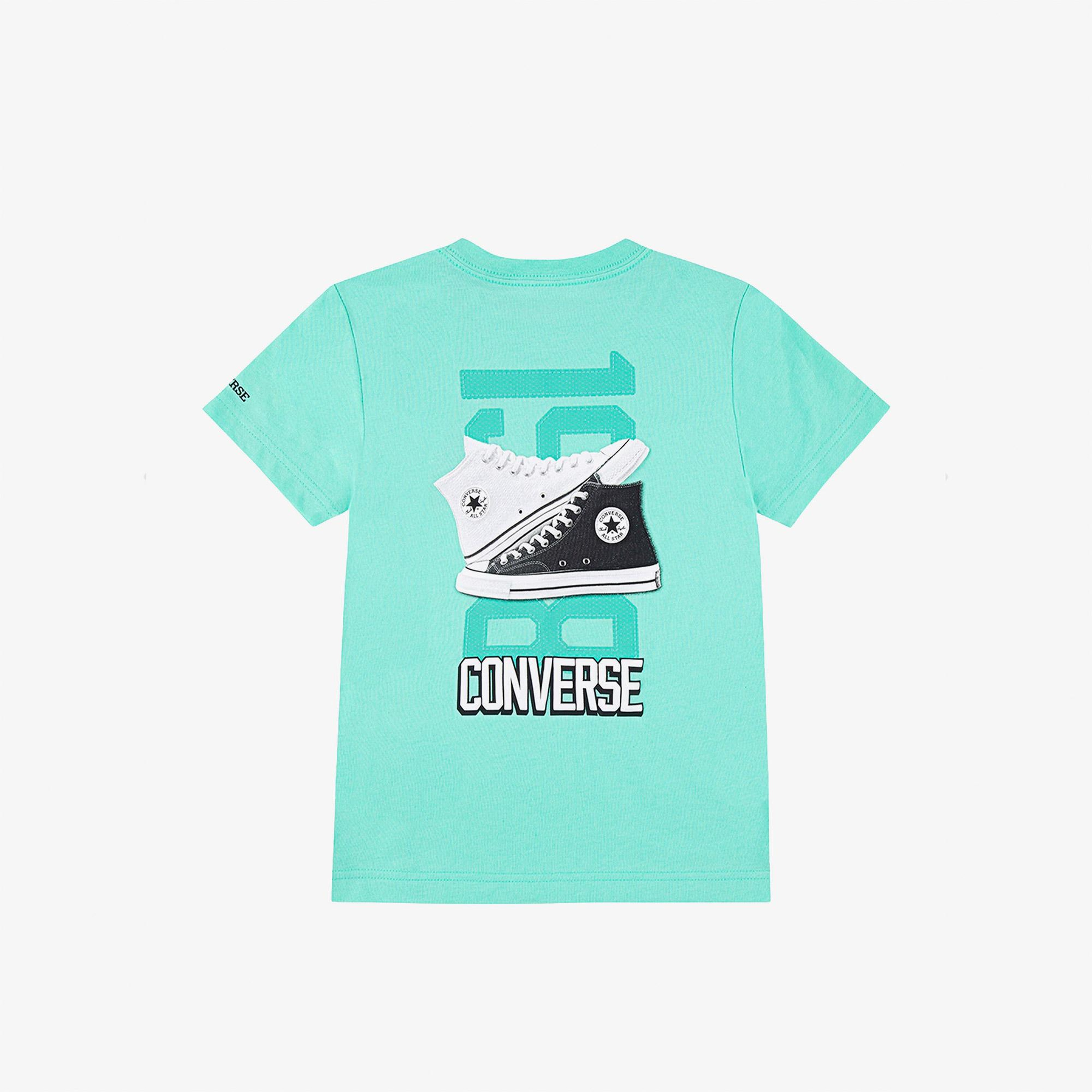 Converse Retro Font Sneaker Çocuk Yeşil T-Shirt