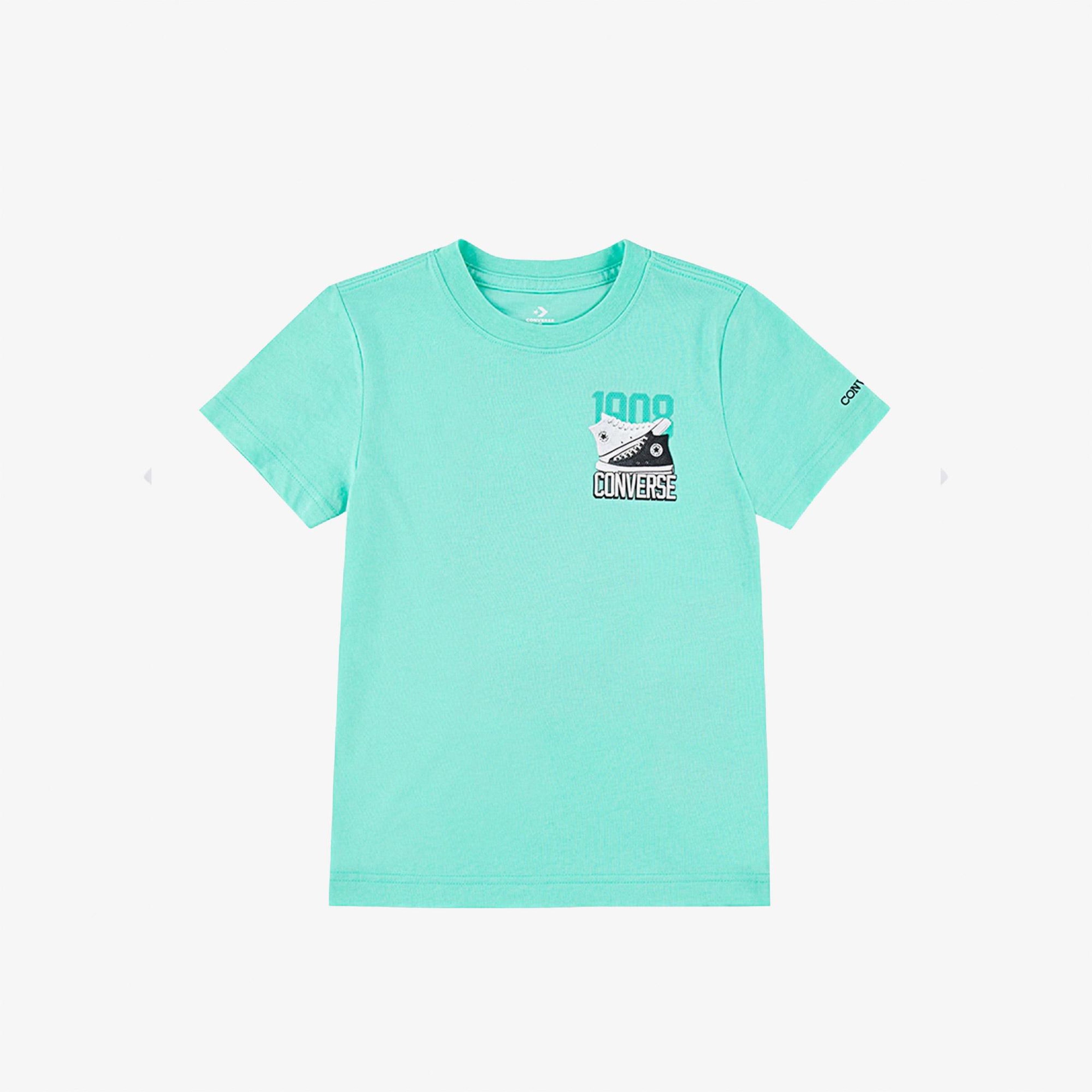 Converse Retro Font Sneaker Çocuk Yeşil T-Shirt
