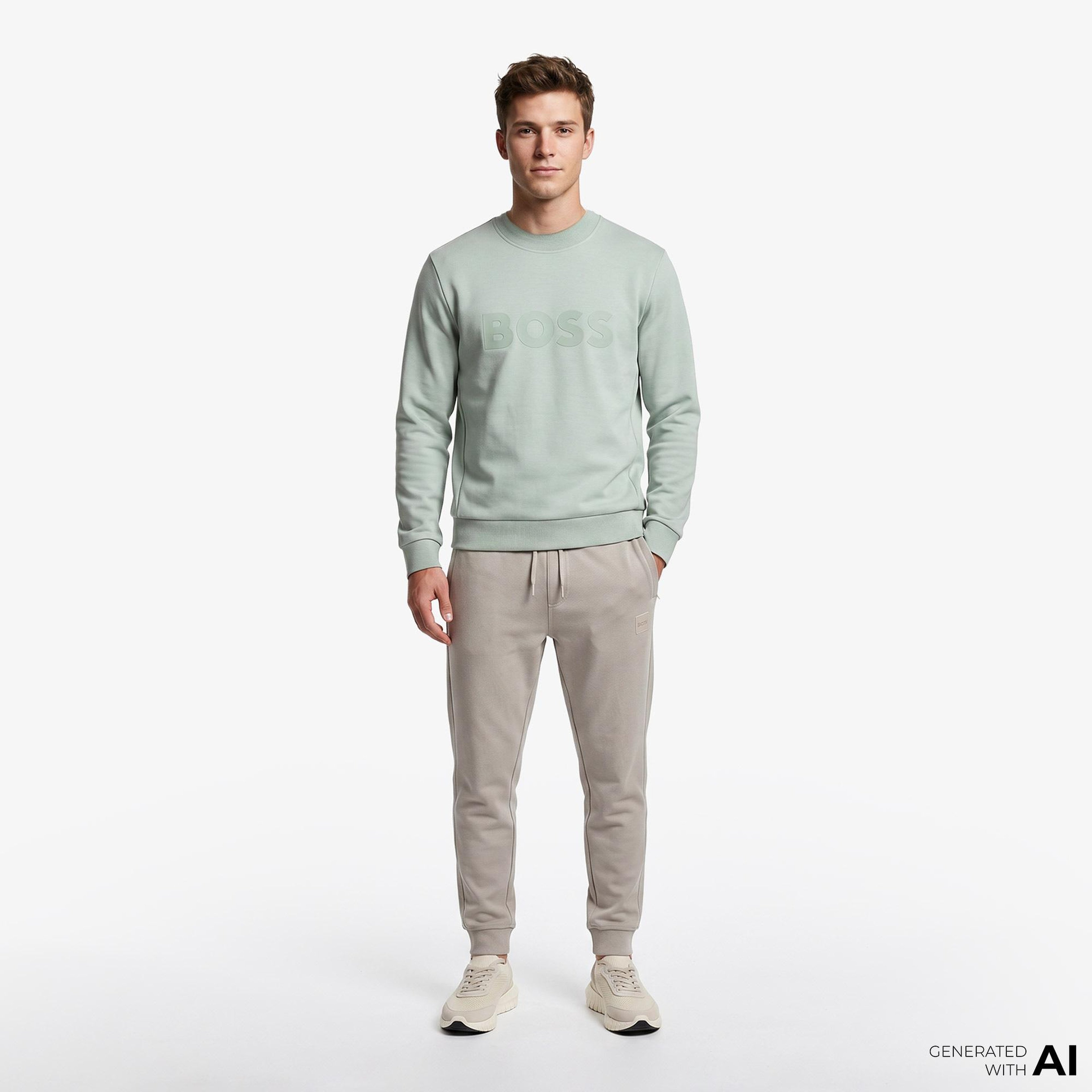 Boss Salbo Erkek Yeşil Sweatshirt