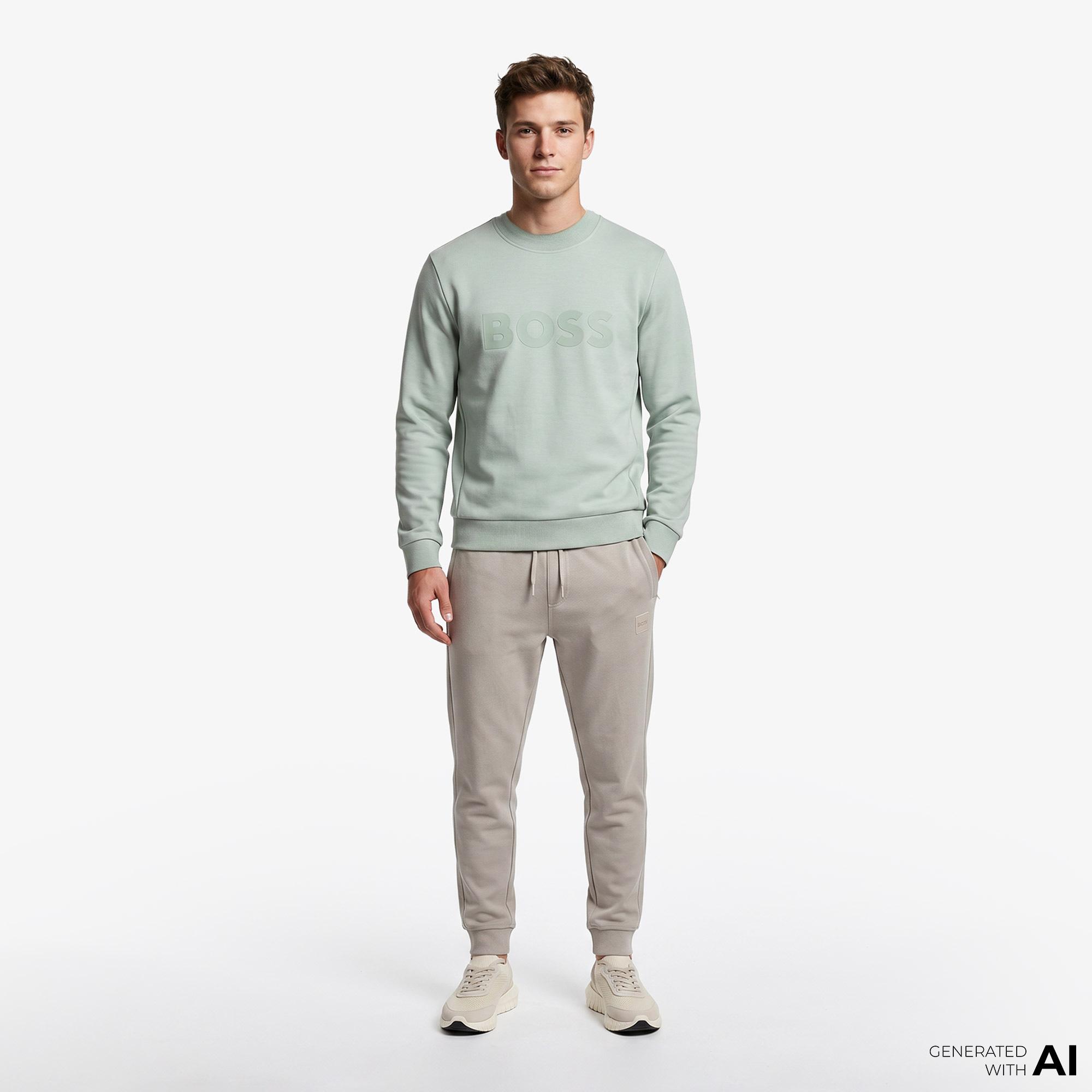 Boss Salbo Erkek Yeşil Sweatshirt