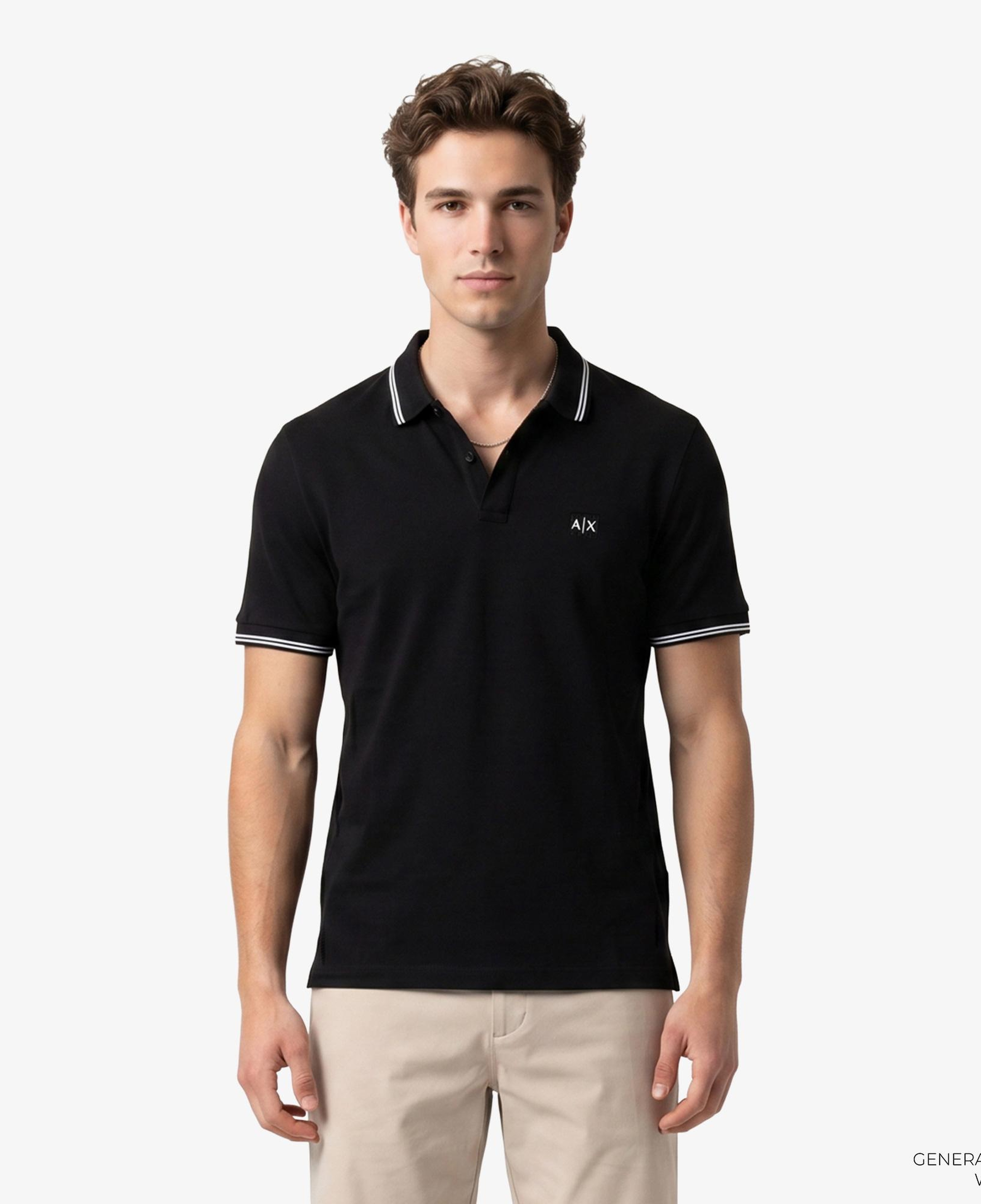 Armani Exchange Erkek Siyah Polo
