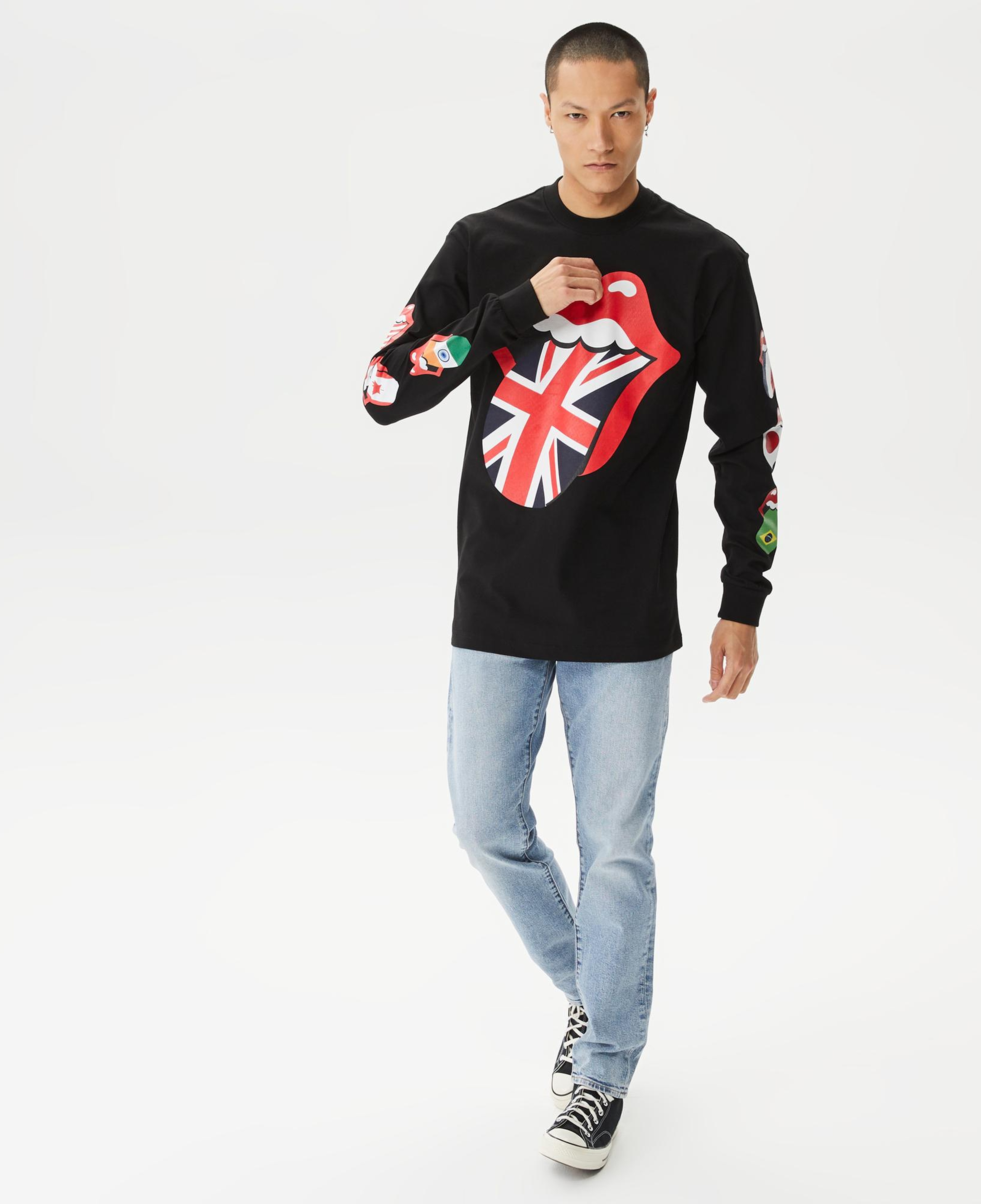 Market x Rolling Stones World Flag Erkek Siyah T-Shirt