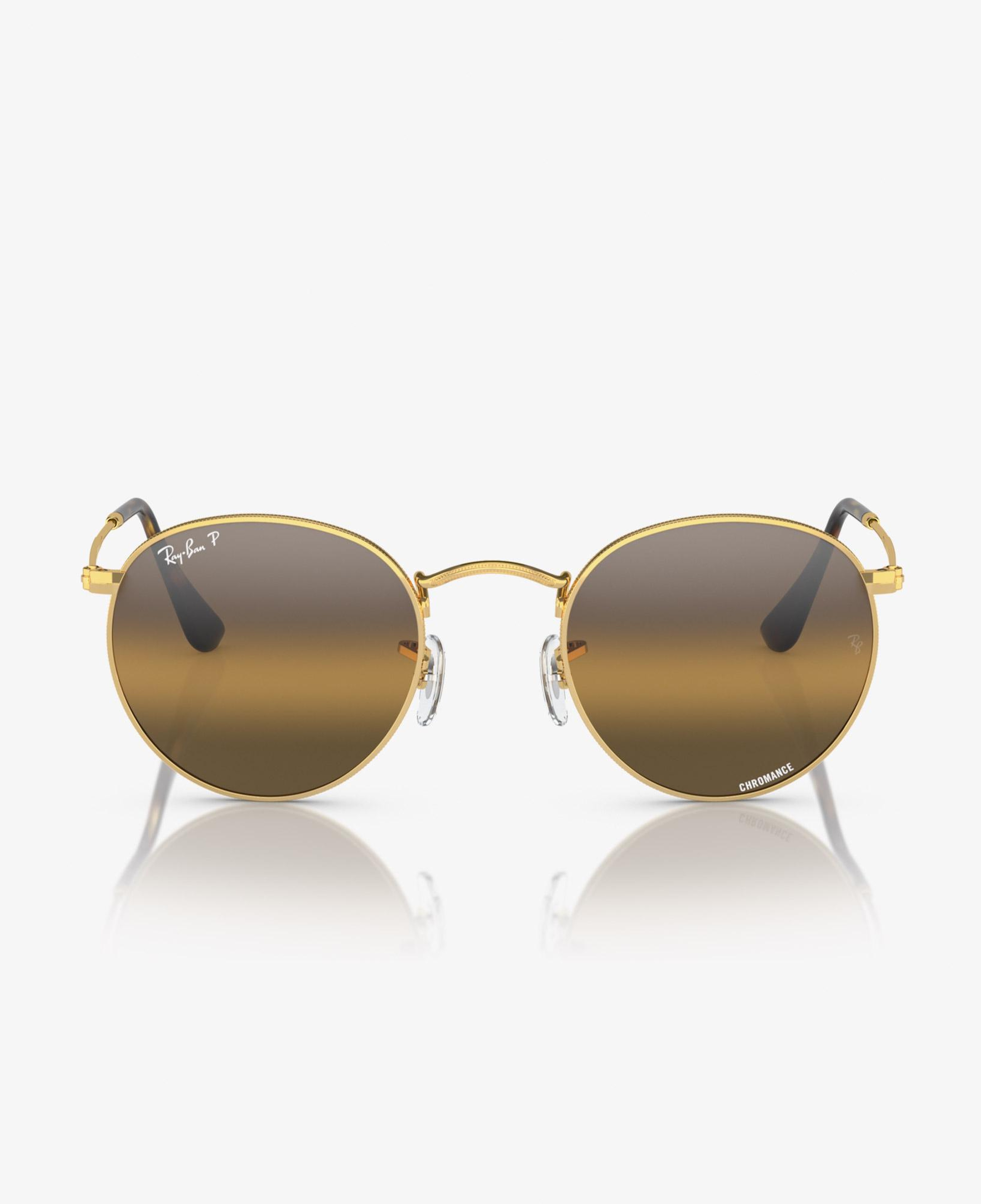 Ray-Ban Round Metal Polarized Erkek Sarı Güneş Gözlüğü