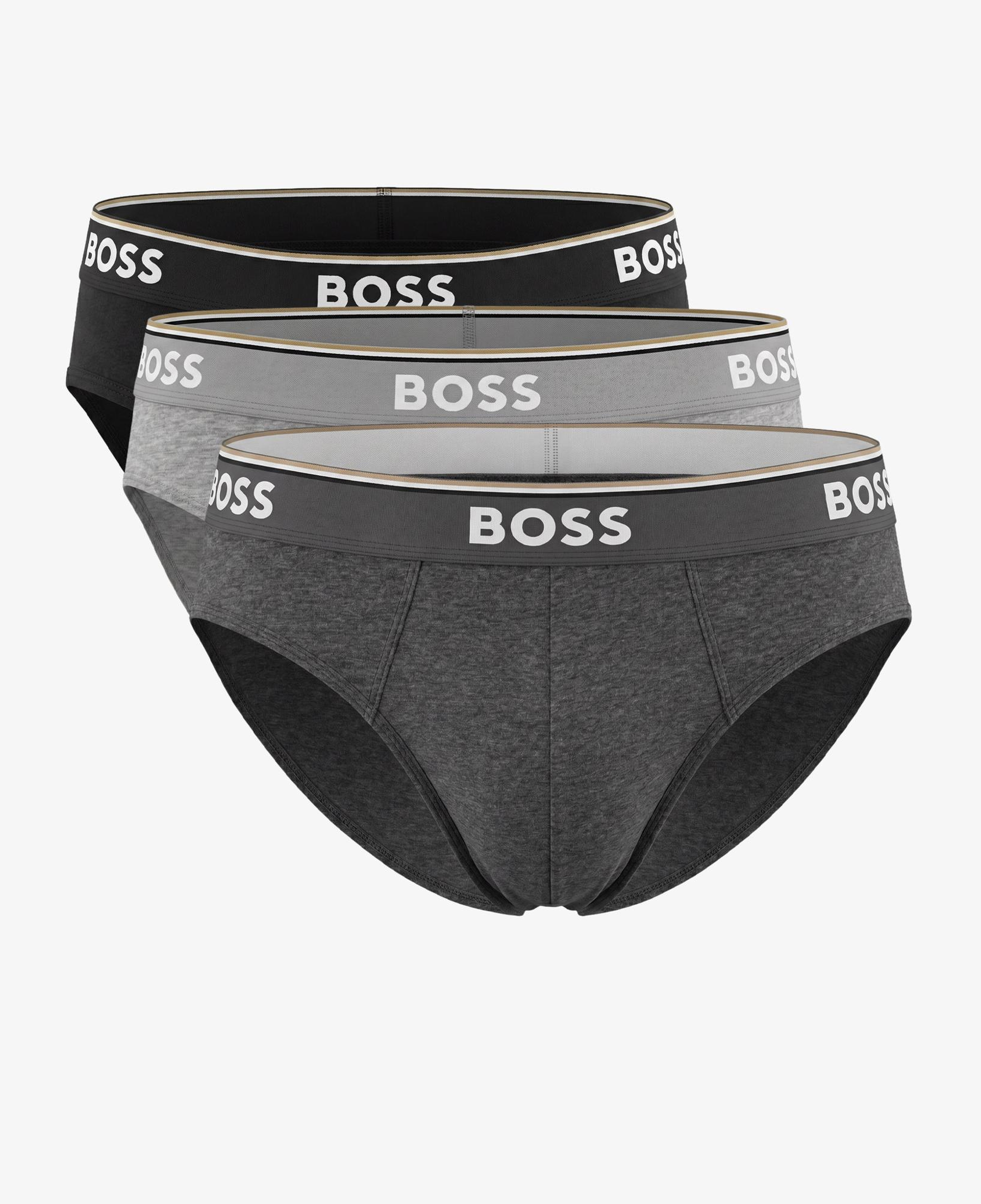 Boss 3'lü Brief Power Erkek Gri Slip