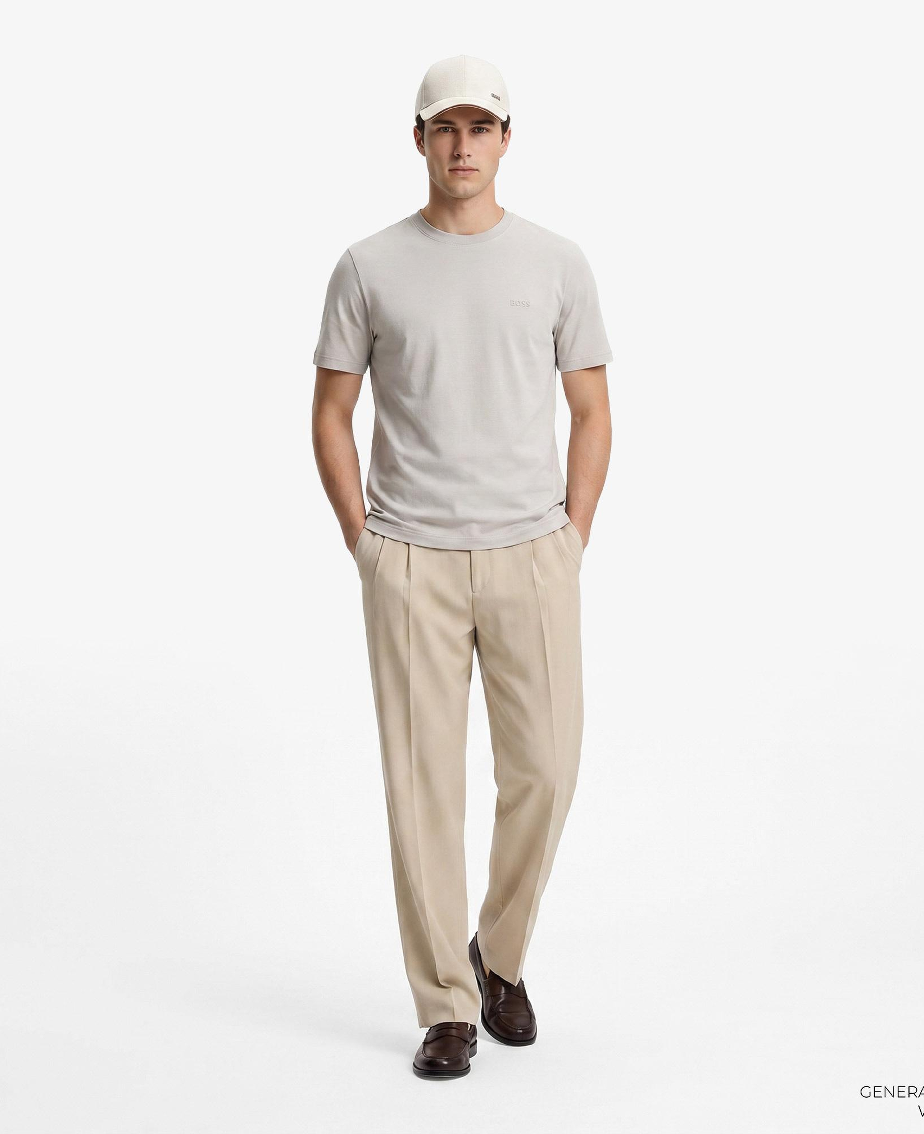 Boss Interlock Erkek Gri T-Shirt