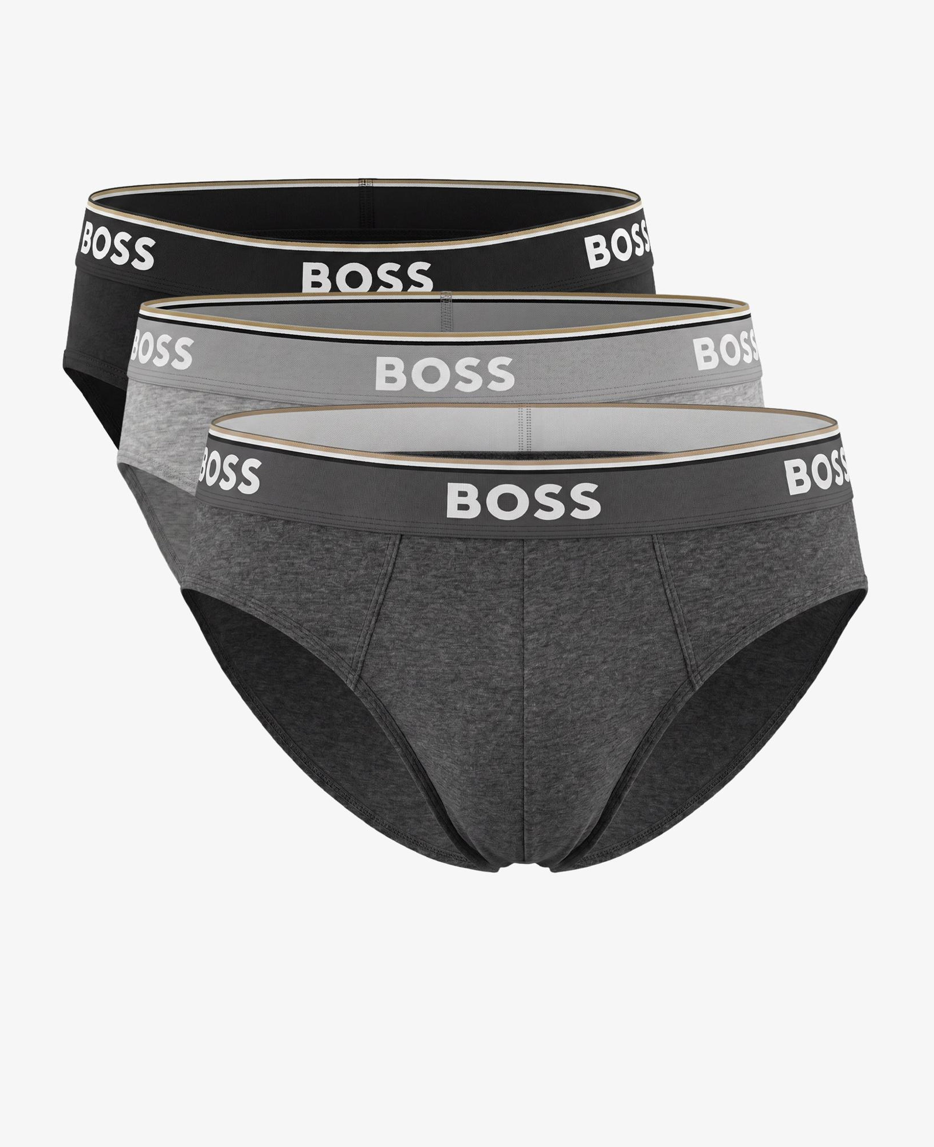 Boss 3'lü Brief Power Erkek Gri Slip