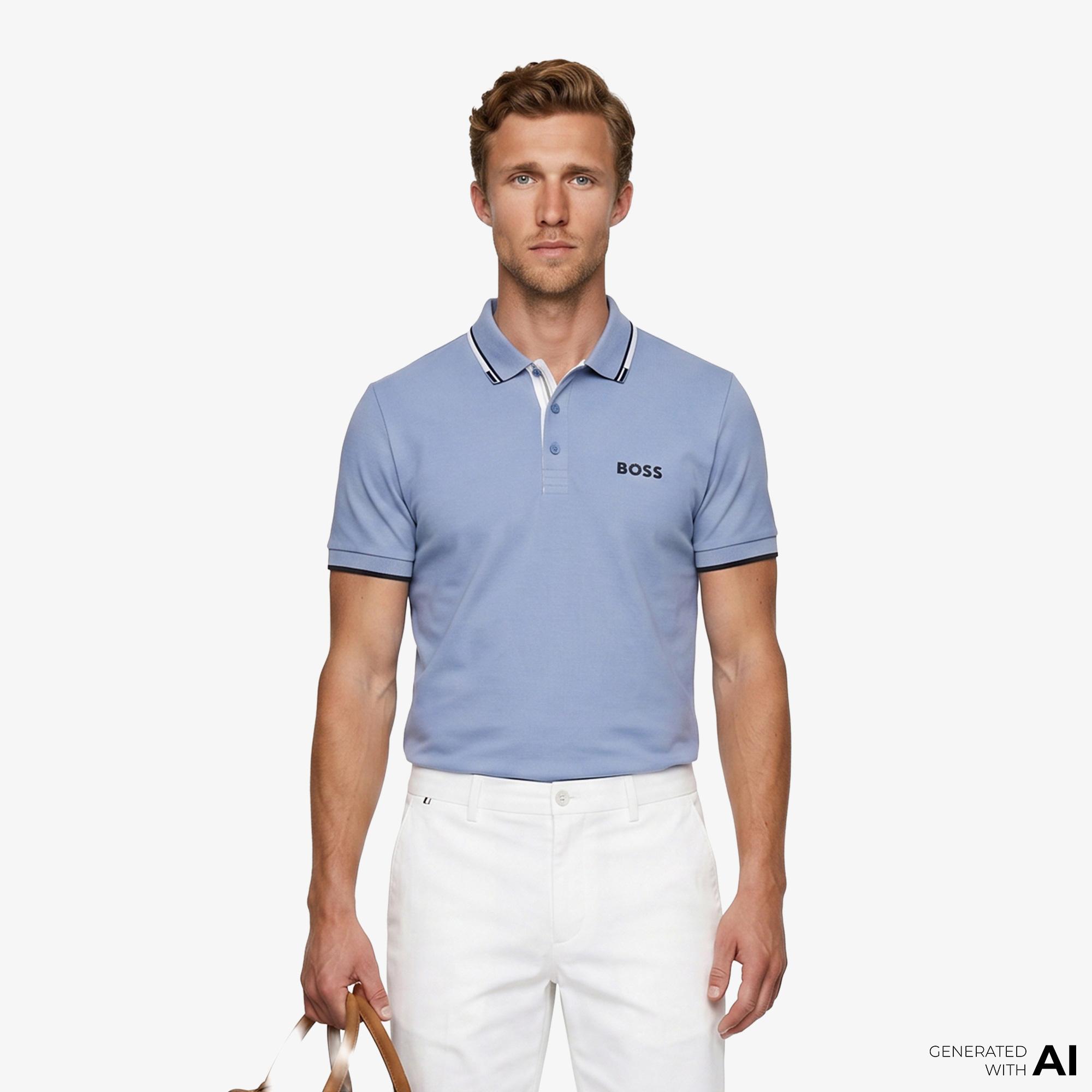 Boss Paddy Pro Erkek Mavi Polo