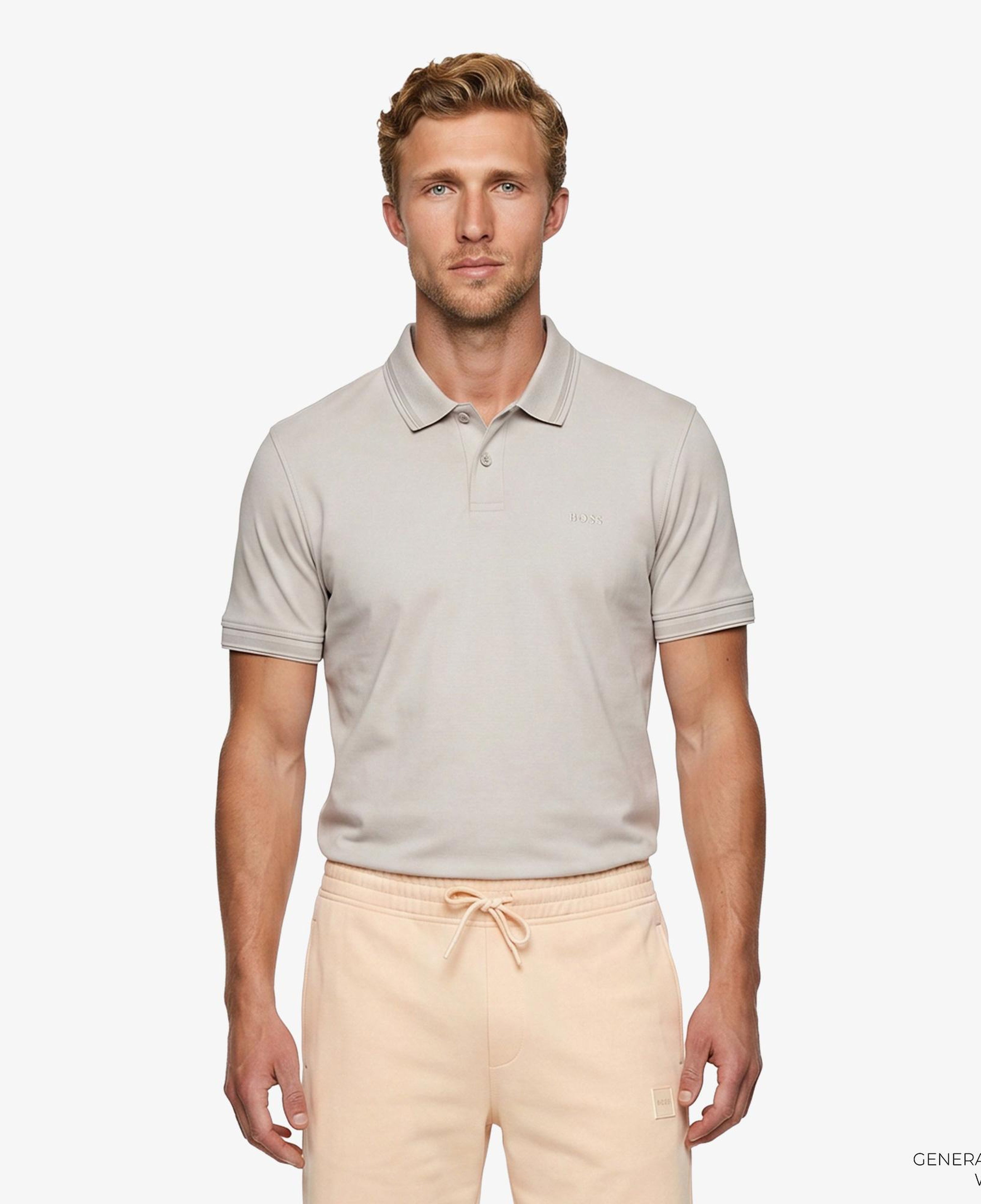 Boss Interlock Erkek Gri Polo