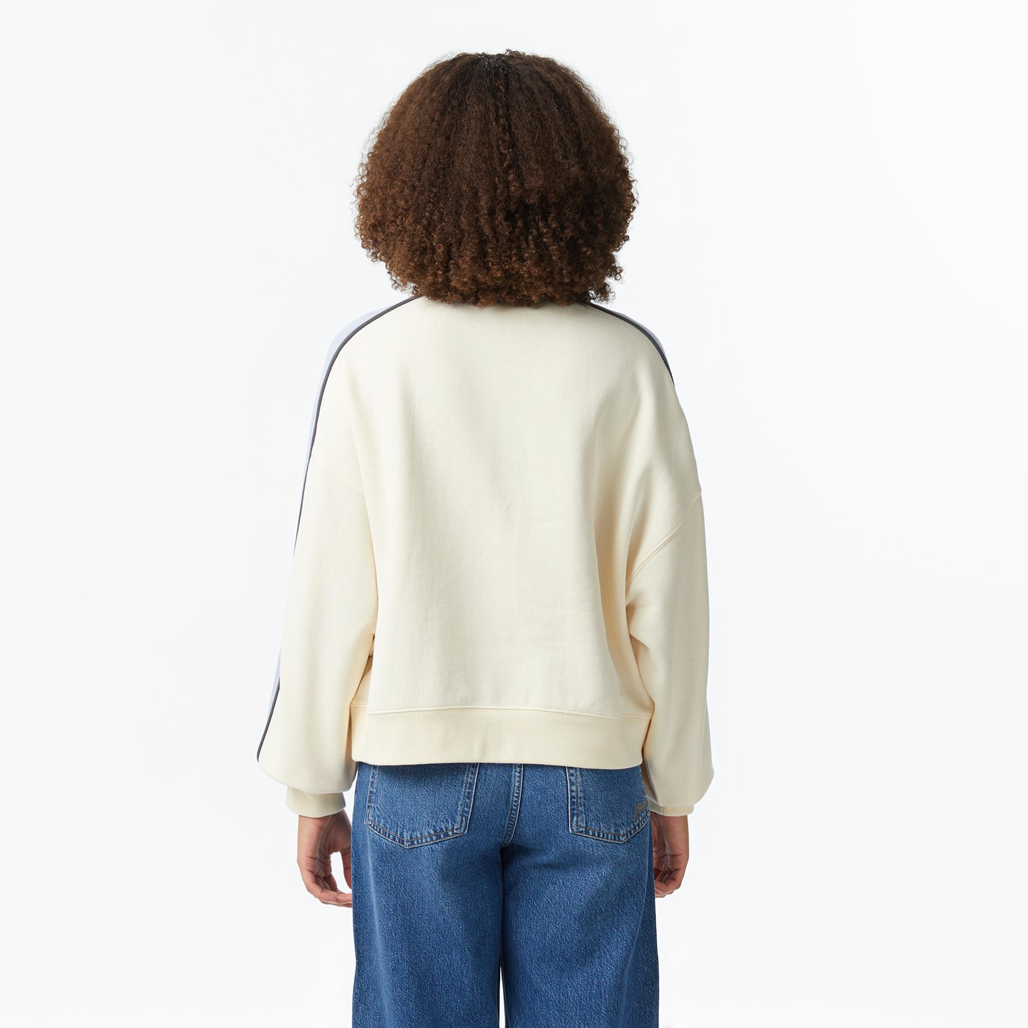P.E Nation Align Zip Kadın Krem Rengi Sweatshirt