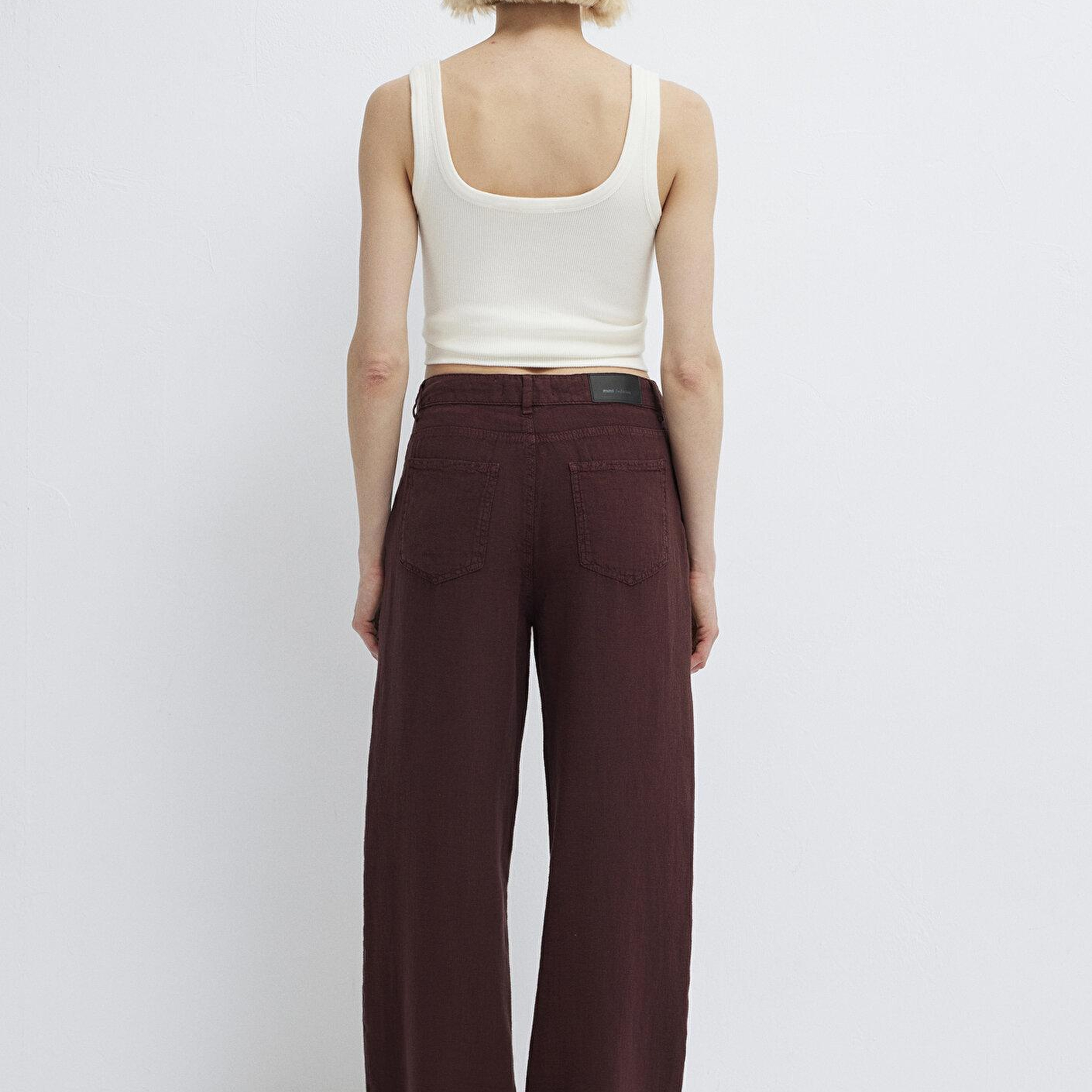 Mavi Bordo Keten Pantolon 1011267-70259