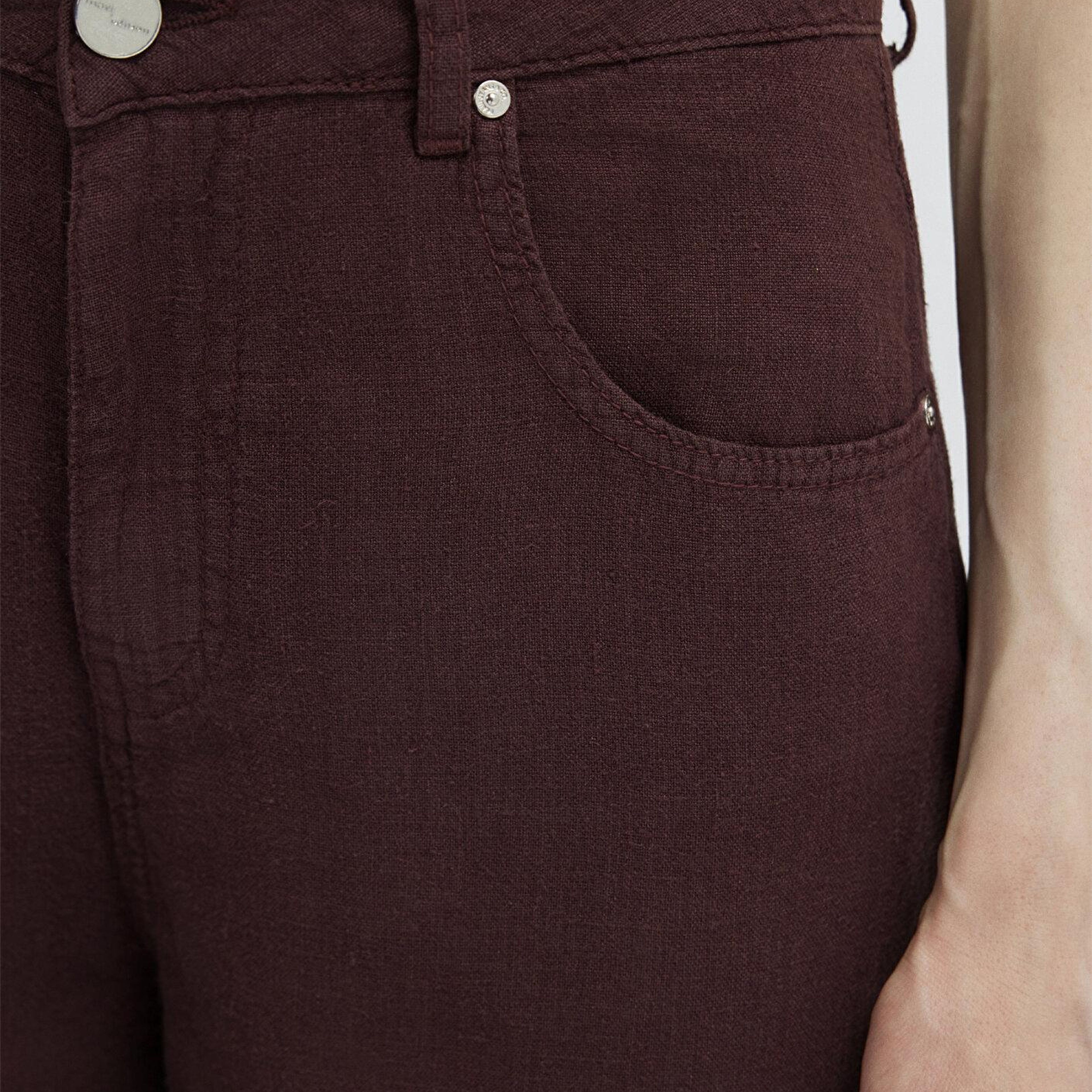 Mavi Bordo Keten Pantolon 1011267-70259