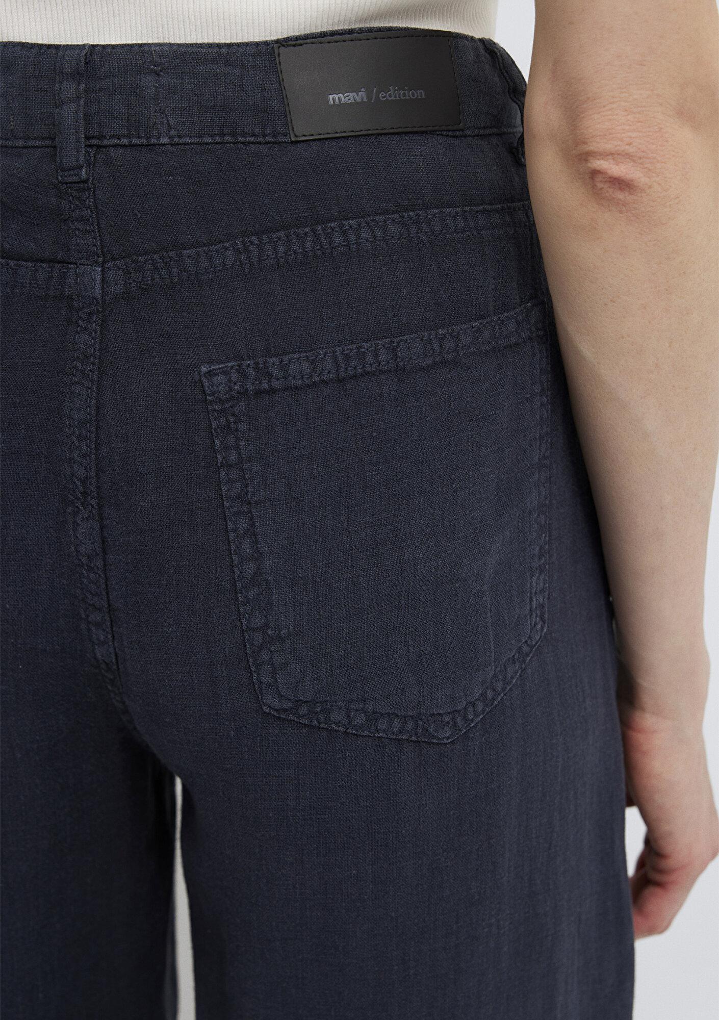 Mavi Lacivert Keten Pantolon 1011267-86952